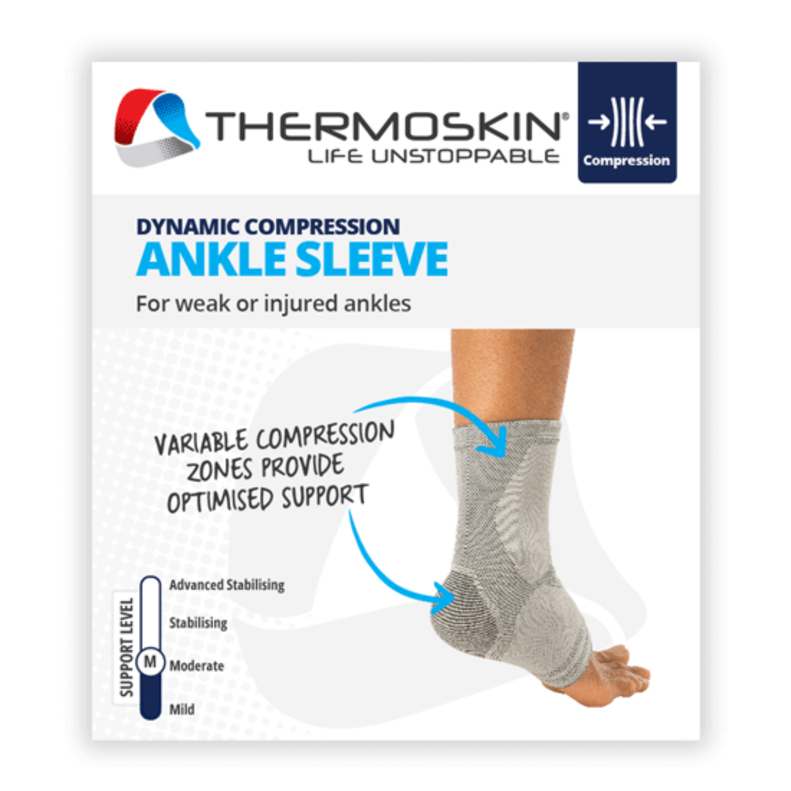 Thermoskin Dynamic Compression Ankle Sleeve Large/Extra Large 1 each - Image 2