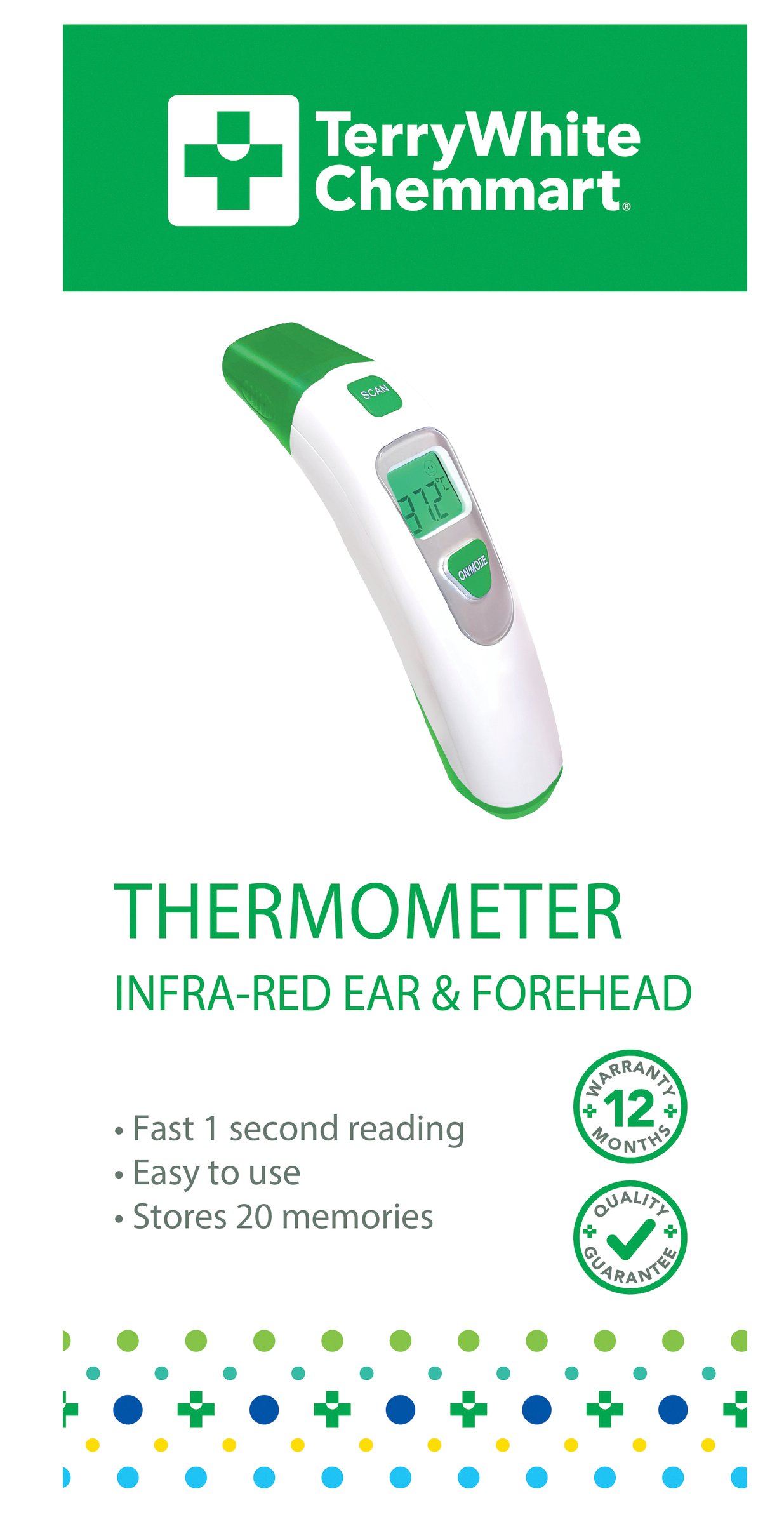 TerryWhite Chemmart Thermometer Infra-red Ear & Forehead - 1 each - Image 2