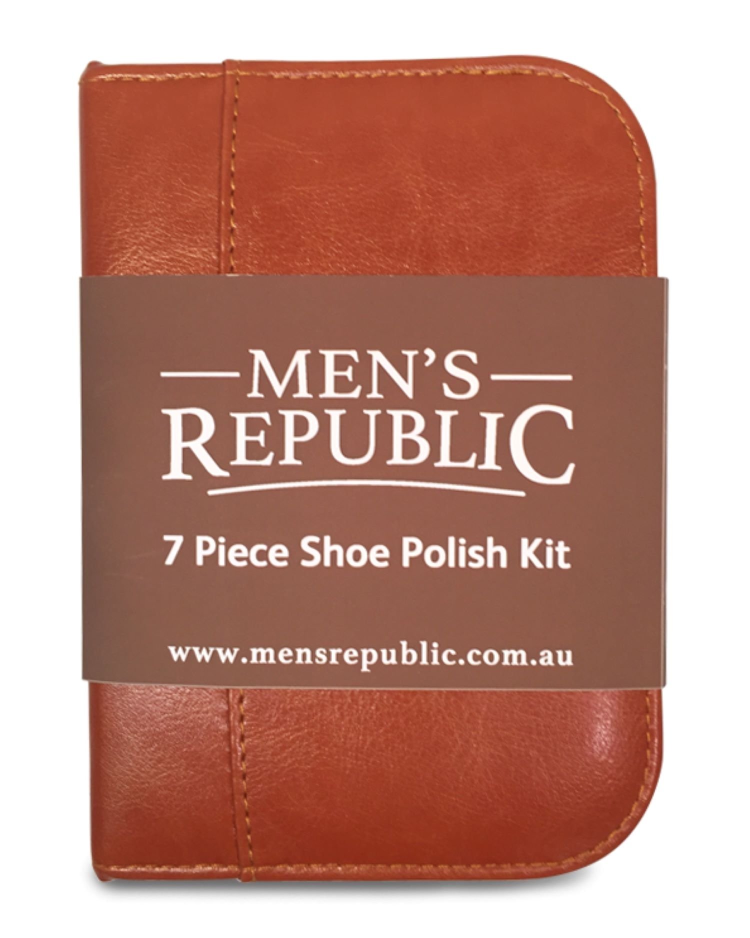 Men's Republic Shoe Shine Kit in Zipper Bag 7 piece - Image 2