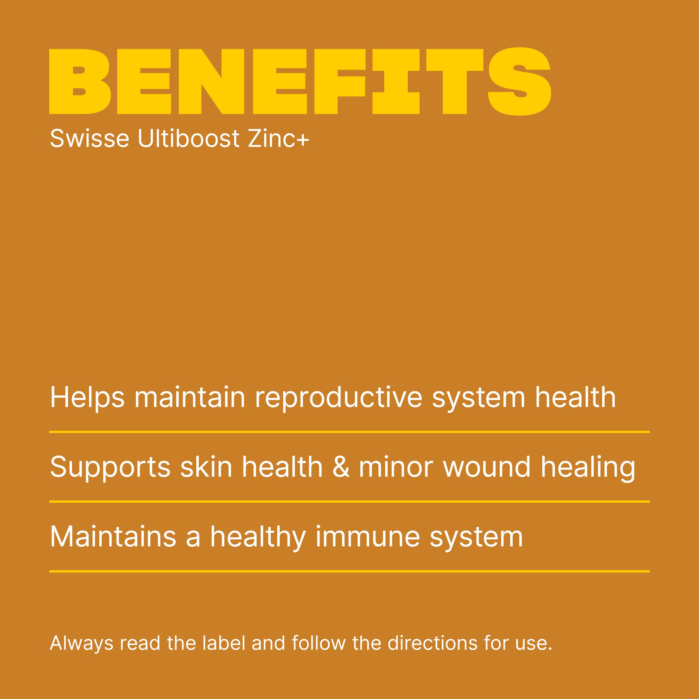 Swisse Ultiboost Zinc+ 120 tablets - Image 4