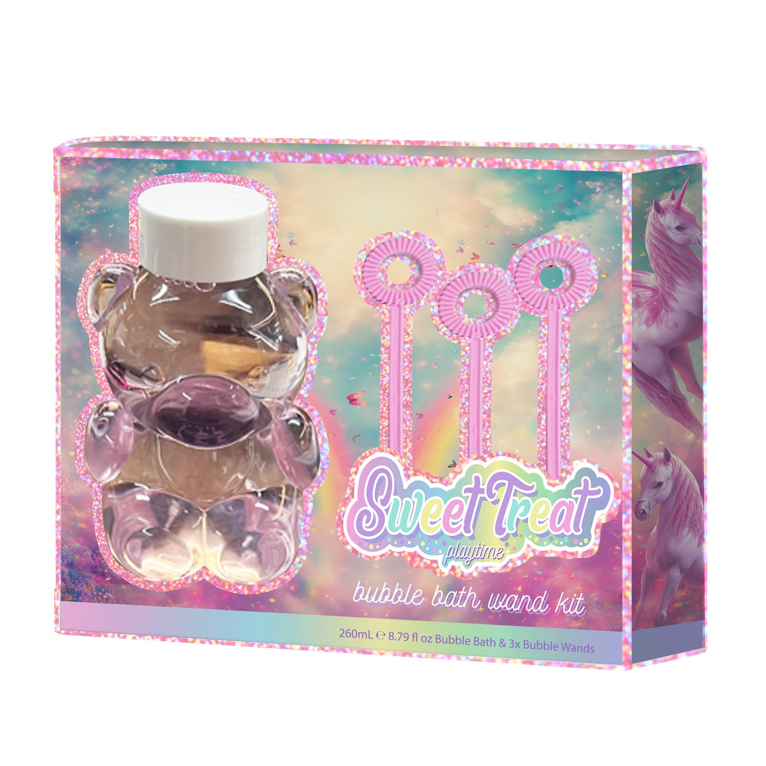 Sweet Treats Animal Shaped Bubble Bath Wand Set 4 piece