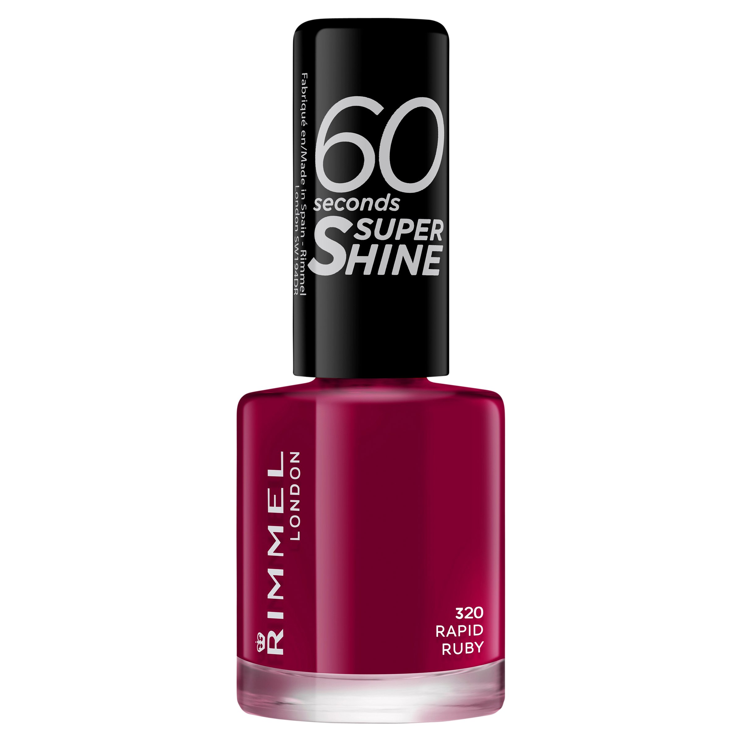 Rimmel 60 Seconds Nail Polish 320 Rapid Ruby 1 each - Image 1