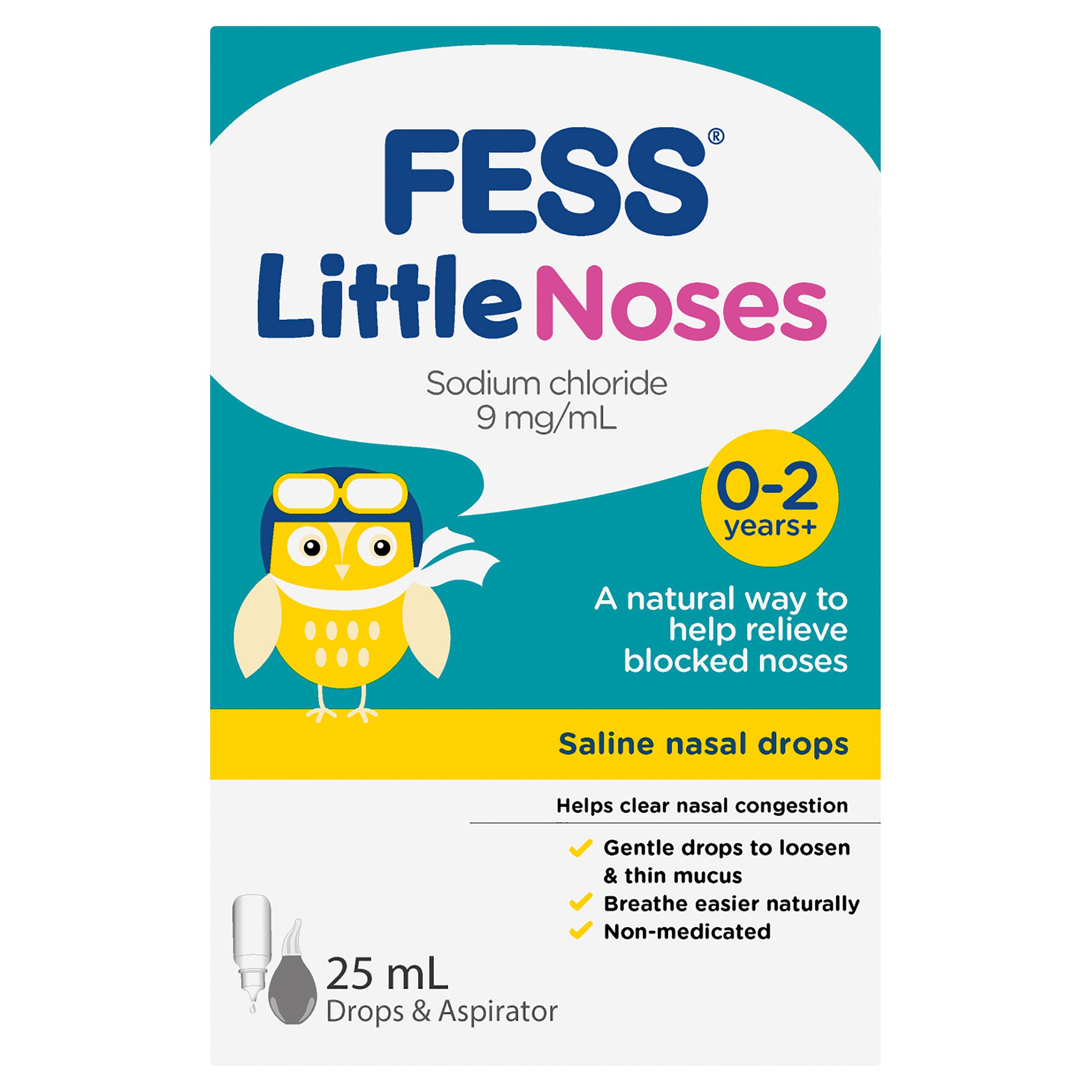 Fess Little Noses Saline Nasal Drops And Aspirator 25ml - Image 6