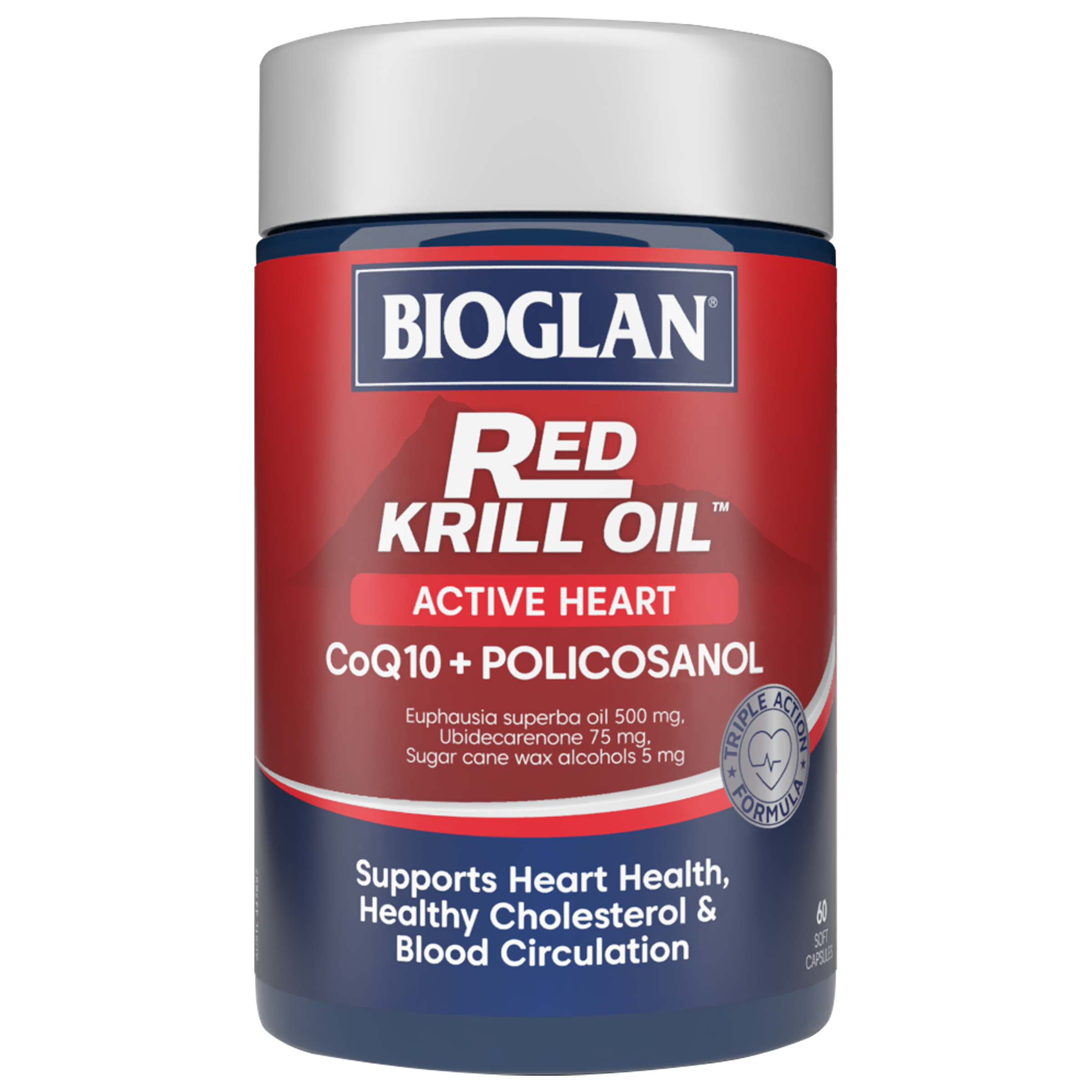 Bioglan Red Krill Oil Active Heart 60 capsules - Image 1