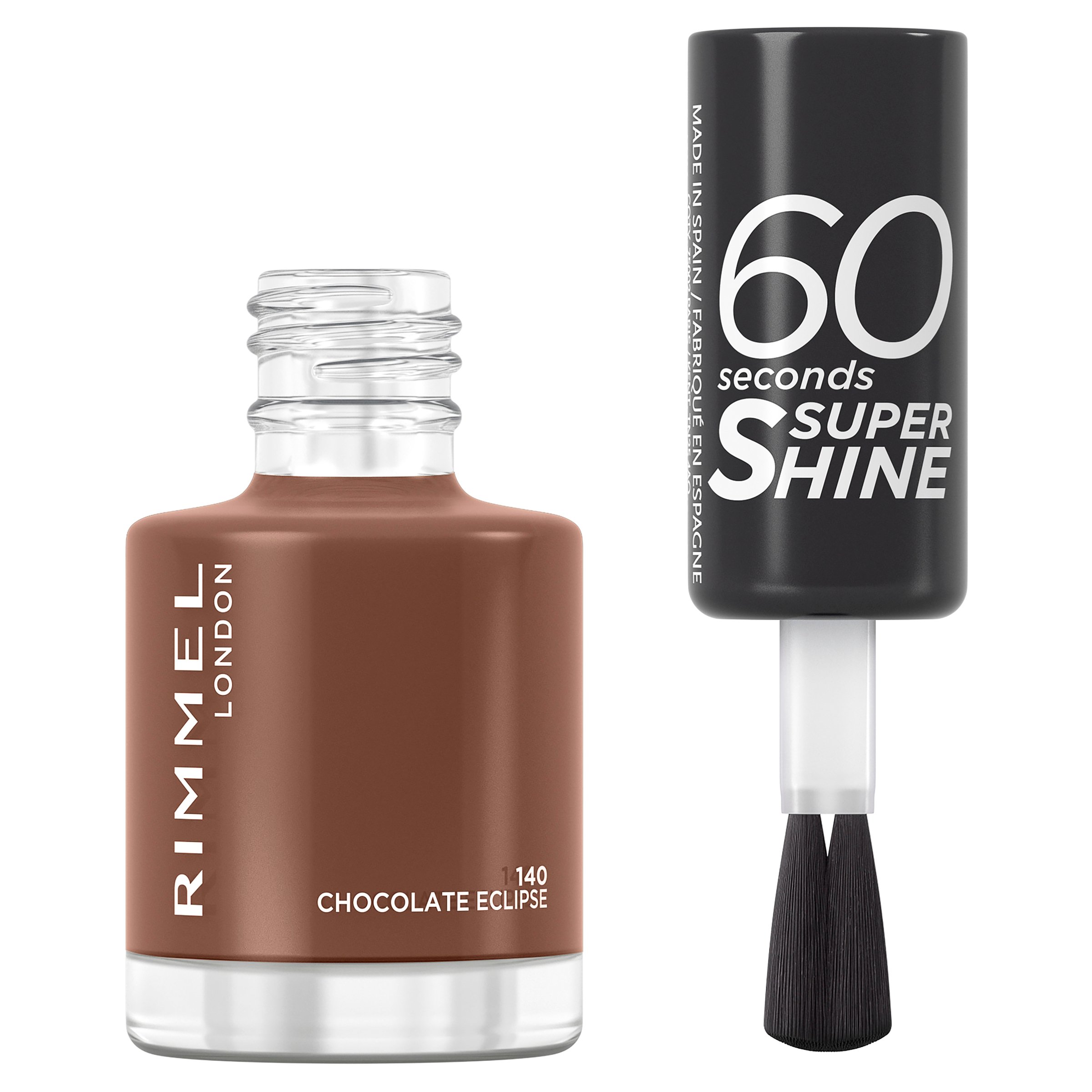 Rimmel 60 Seconds Super Shine Nail Polish 140 Chocolate Eclipse 1 each - Image 2