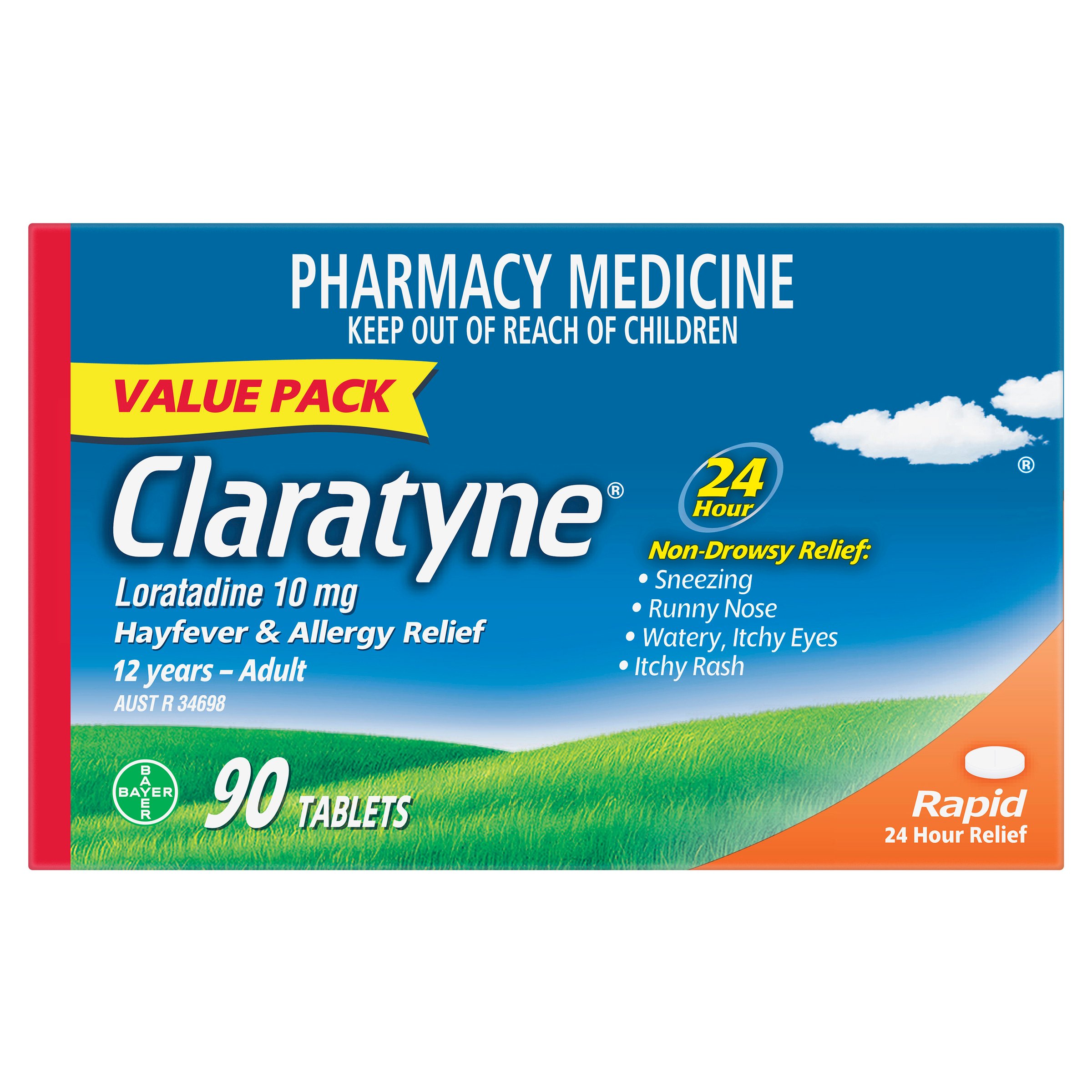 Claratyne 10mg - 90 tablets - Image 1
