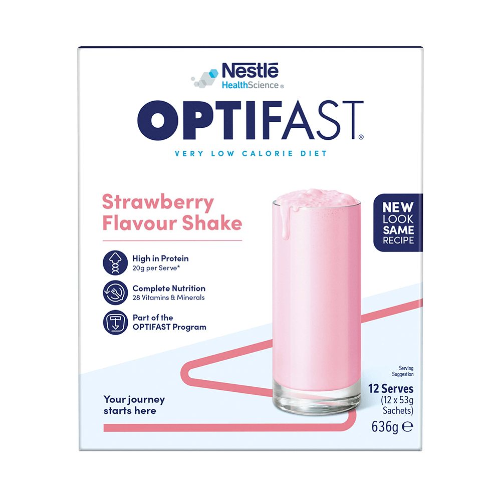 Optifast VLCD Shake Strawberry 12 pack - Image 1