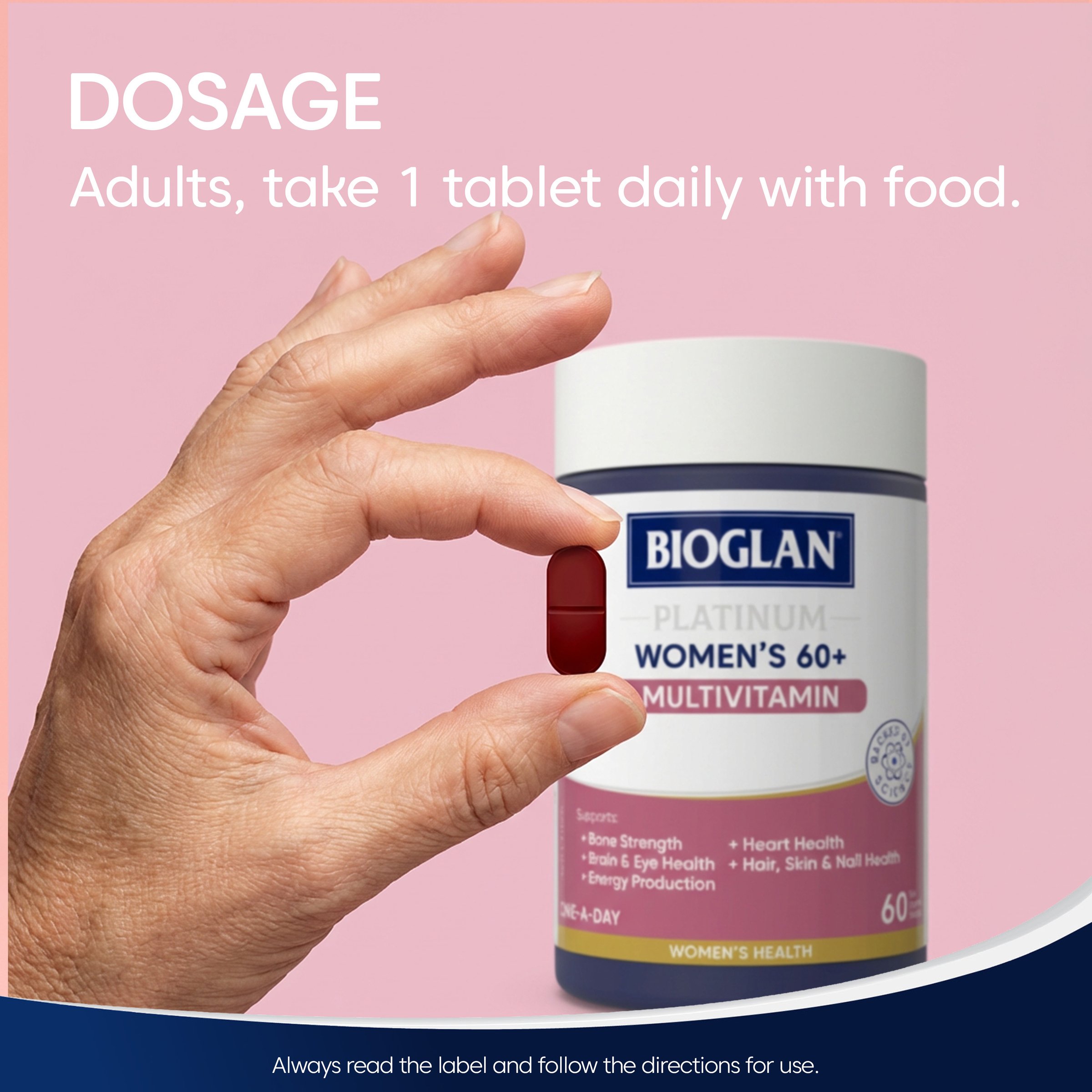 Bioglan Platinum Women's 60+ Multivitamin 60 tablets - Image 5