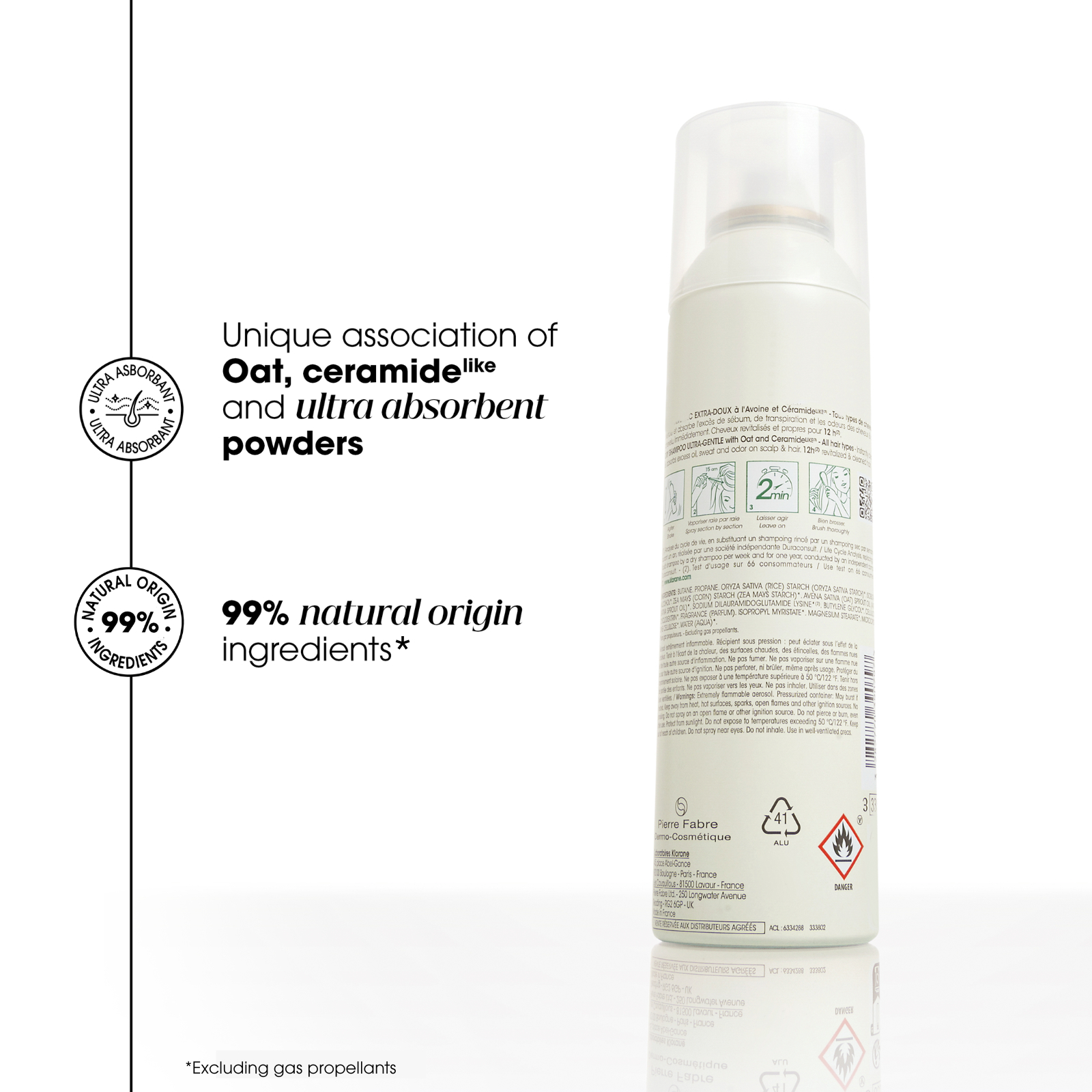 Klorane Dry Shampoo With Oat & Ceramide All Hair Types 150ml - Image 6