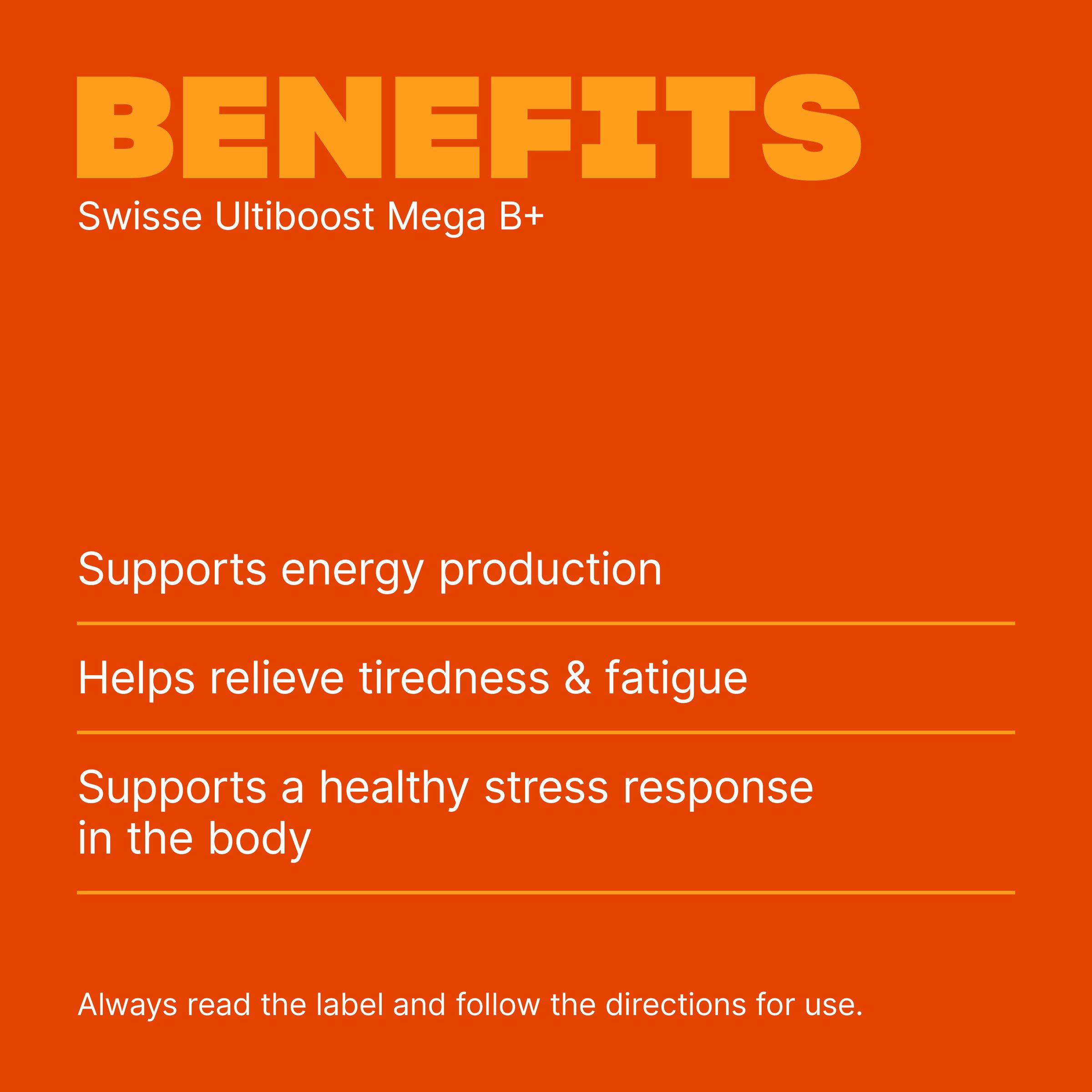Swisse Ultiboost Mega B+ 60 tablets - Image 4