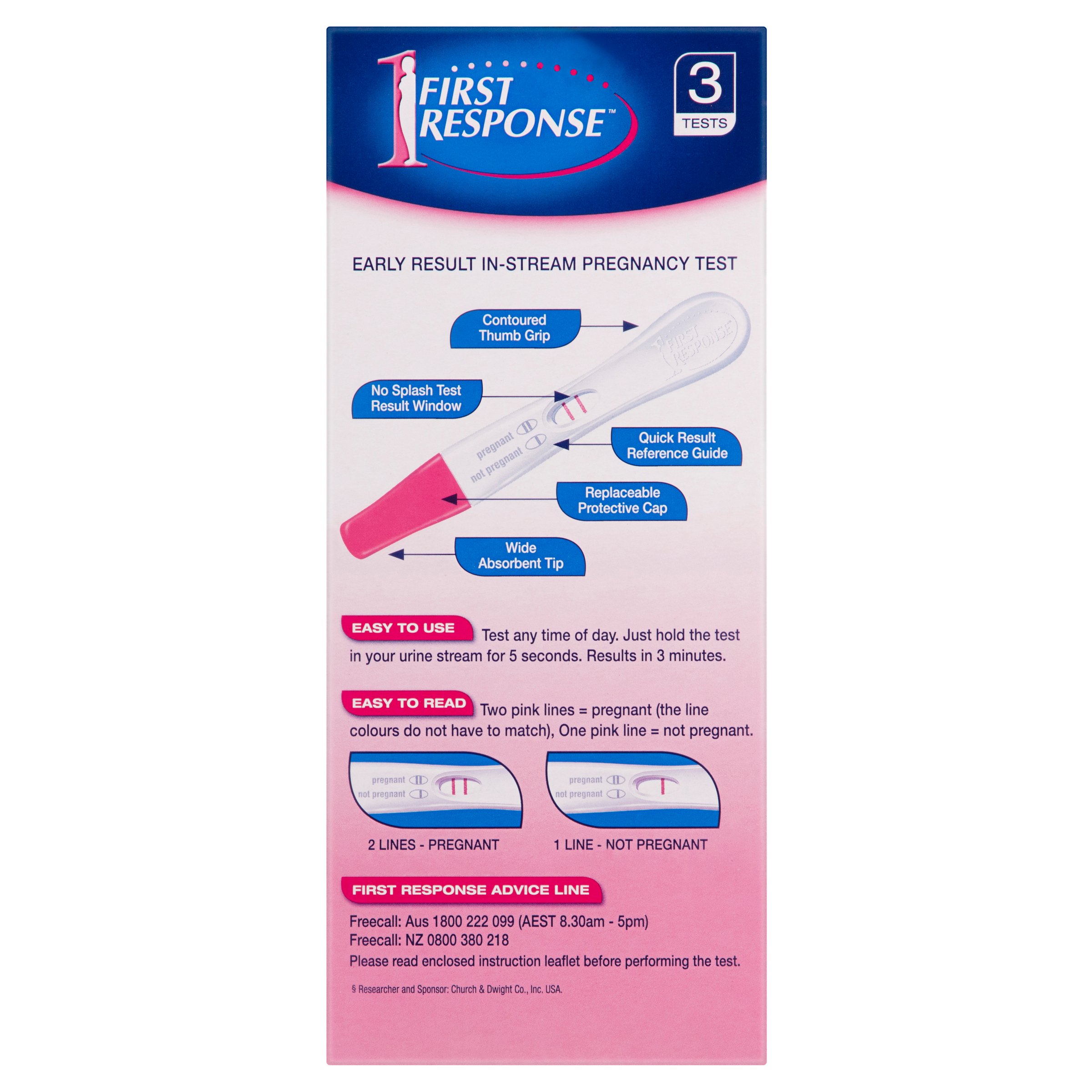 First Response Pregnancy Early Result Test In-Stream 3 pack - Image 2