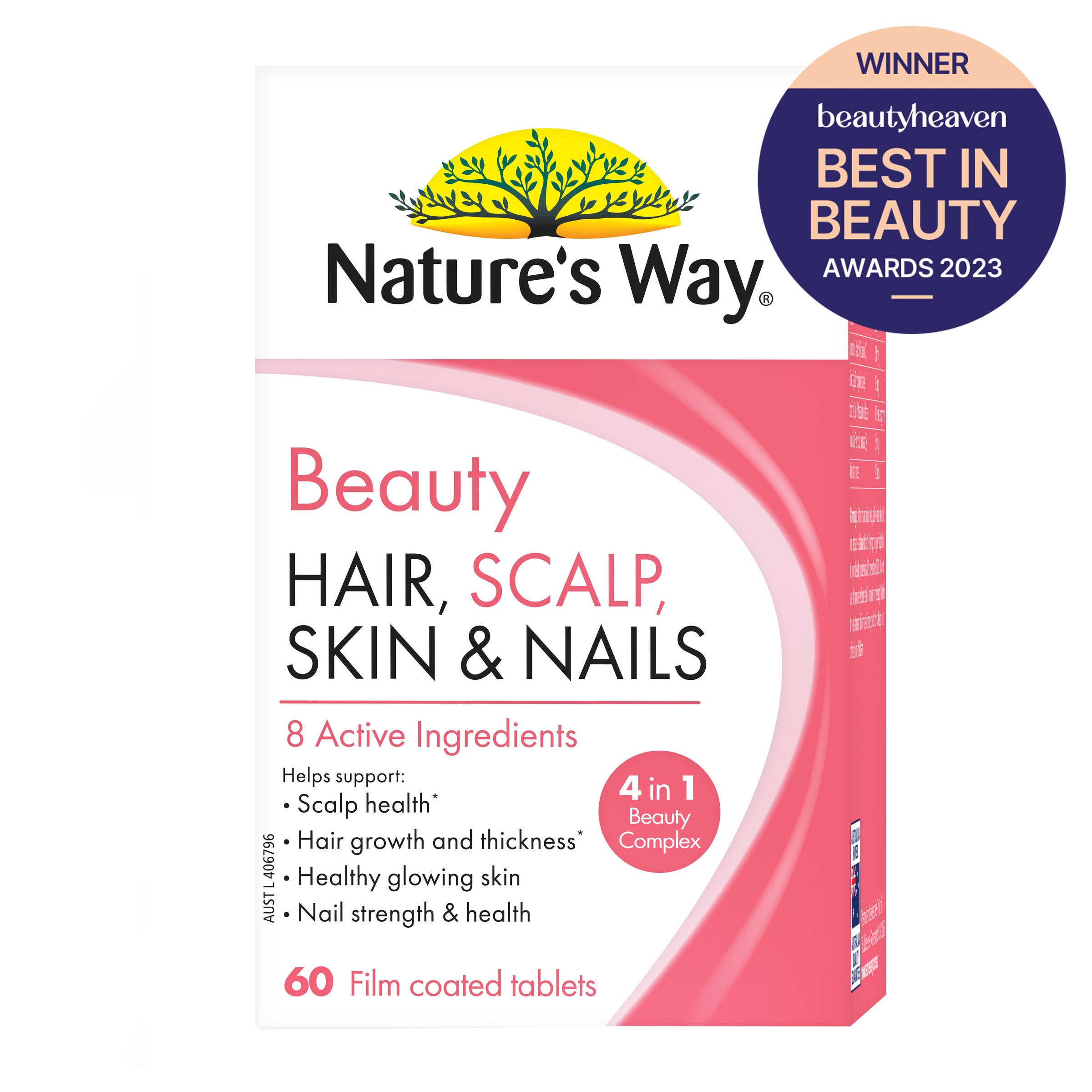 Nature's Way Beauty Hair, Scalp, Skin & Nails 60 capsules - Image 8