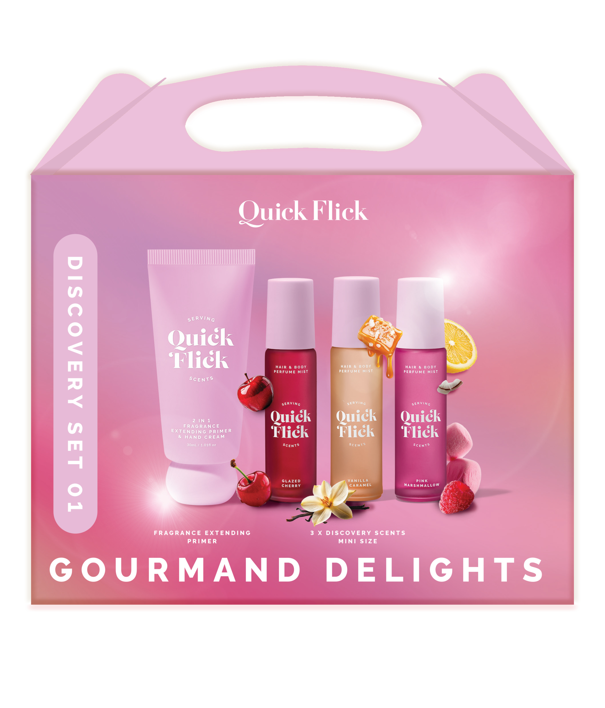 The Quick Flick Serving Scents Discovery Set Gourmand Delights 4 piece - Image 1