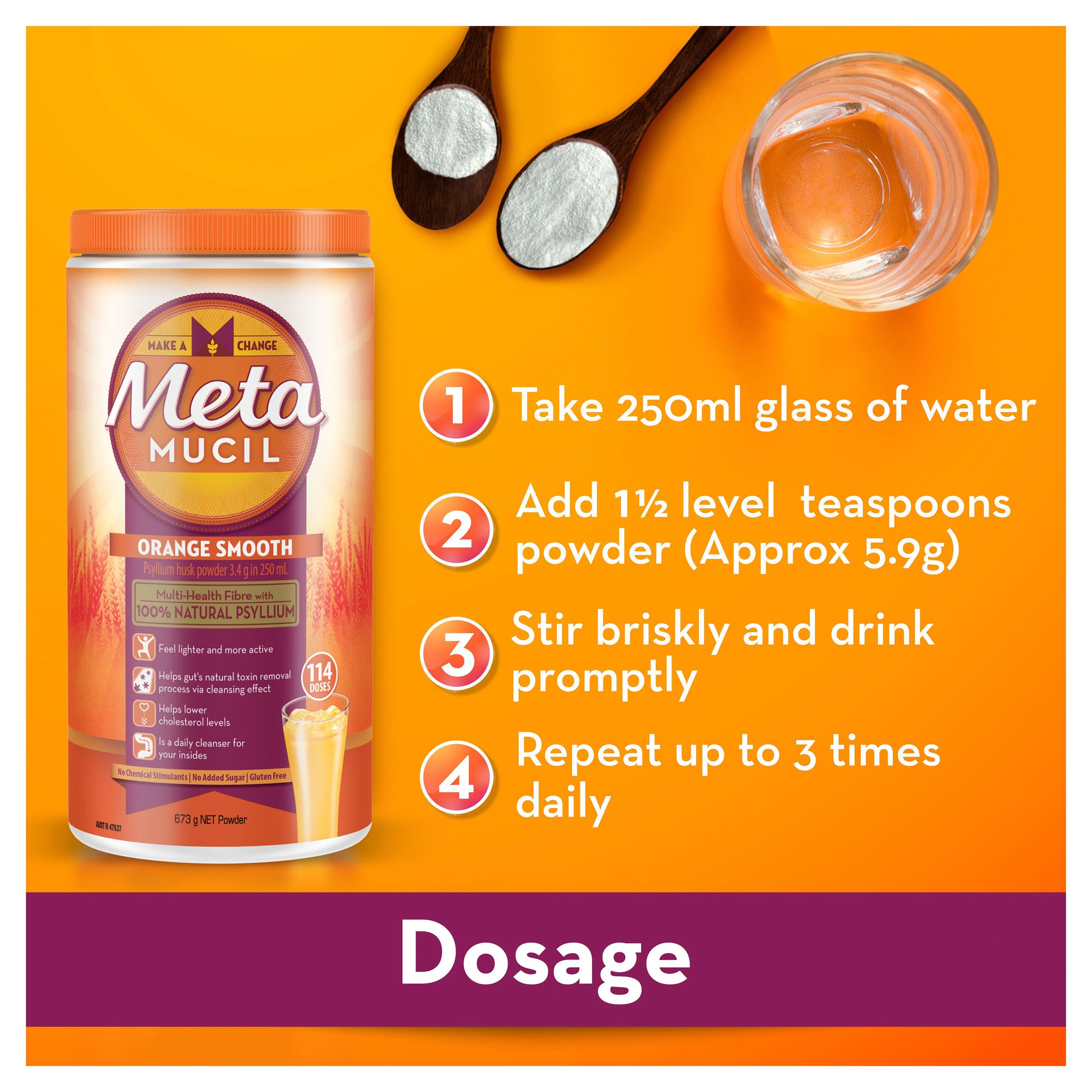 Metamucil Smooth Orange 30 doses - Image 6