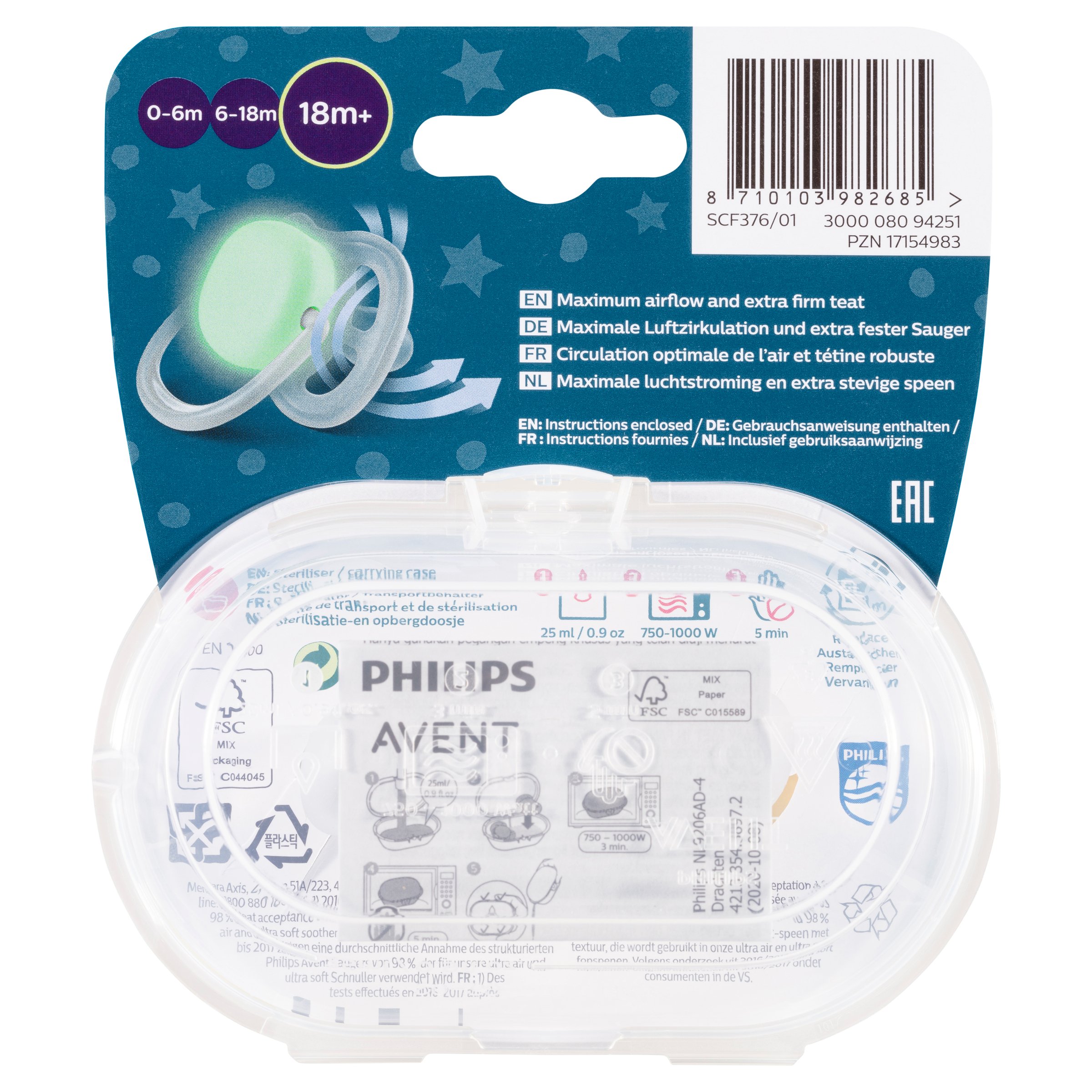 Avent Ultra Air Night Soother 18+ Months 2 packs - Image 2