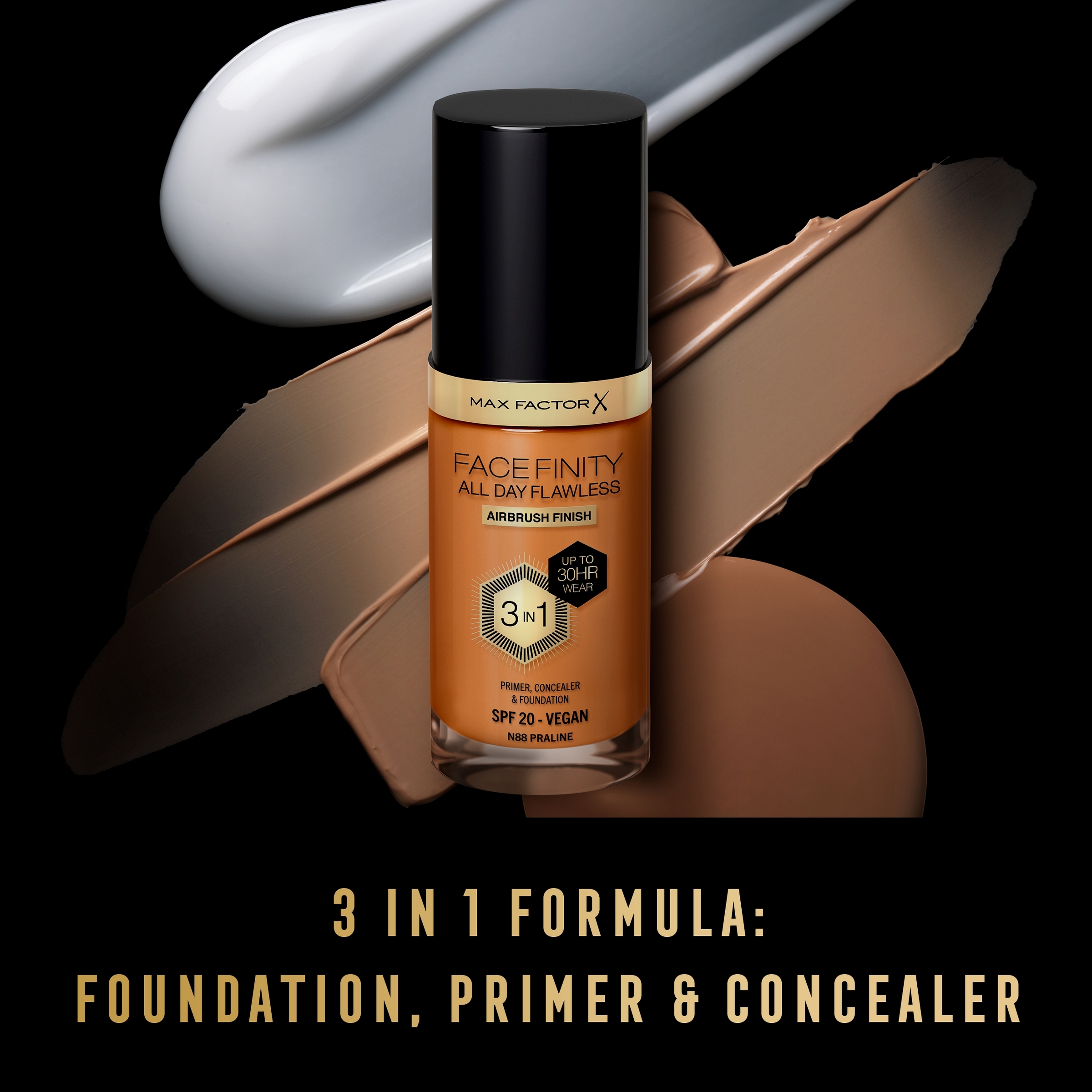 Max Factor Facefinity All Day Flawless D5 Free Foundation Praline 88 - Image 3