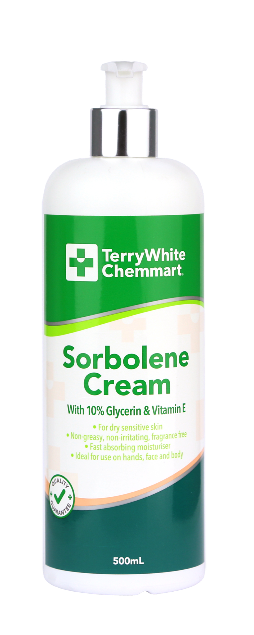 TerryWhite Chemmart Sorbolene Cream 10% Glycerin & Vitamin E 500ml