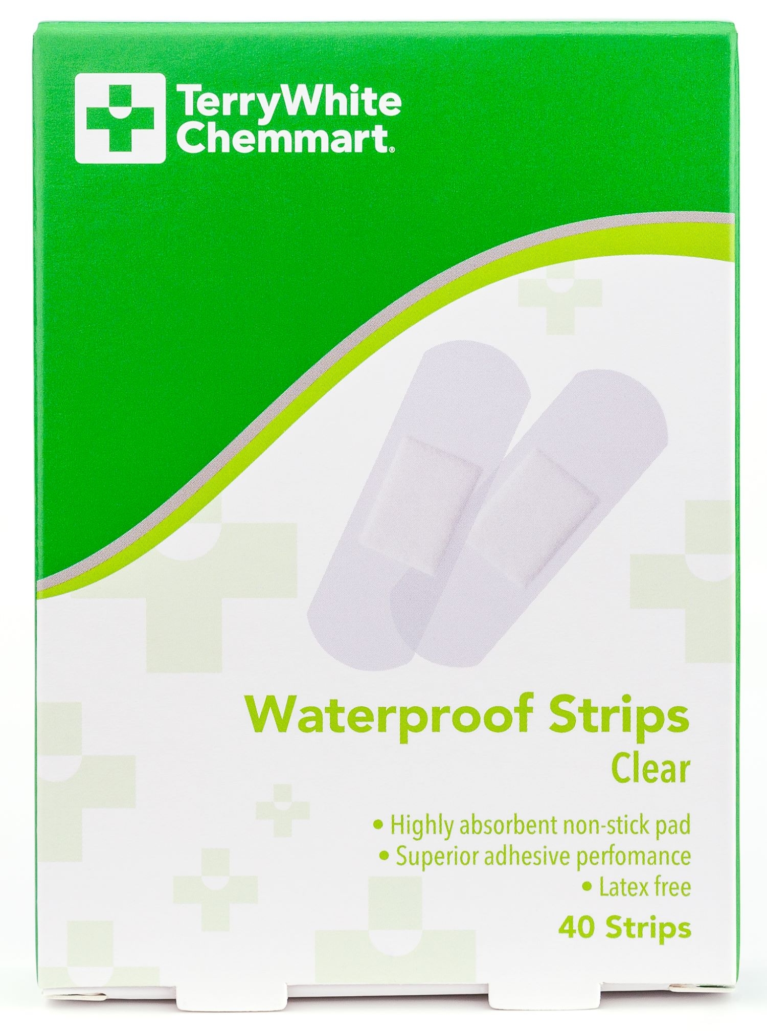 TerryWhite Chemmart Waterproof Strips Clear 40 pack