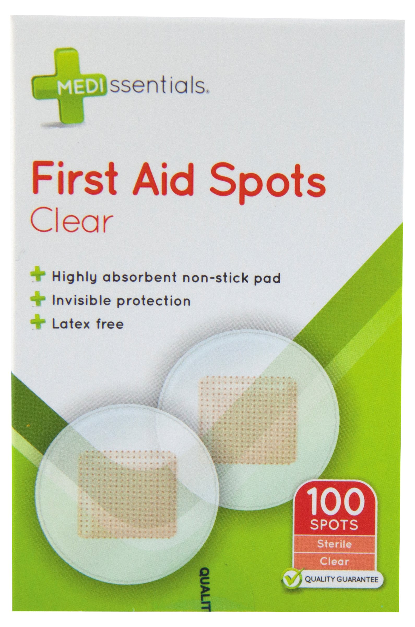 Medissentials First Aid Spots Transparent 100 pack - Image 1