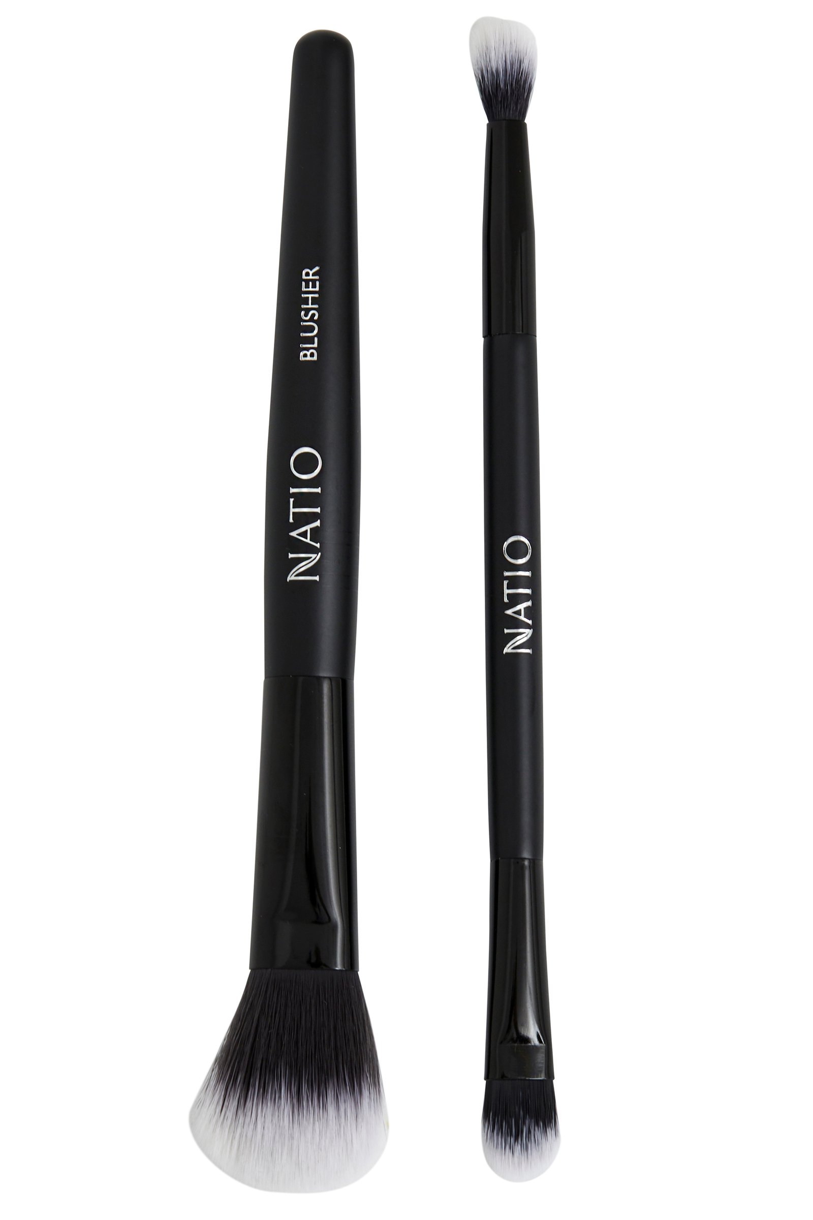 Natio Eyeshadow And Blusher Brush Duo 1 each - Image 1