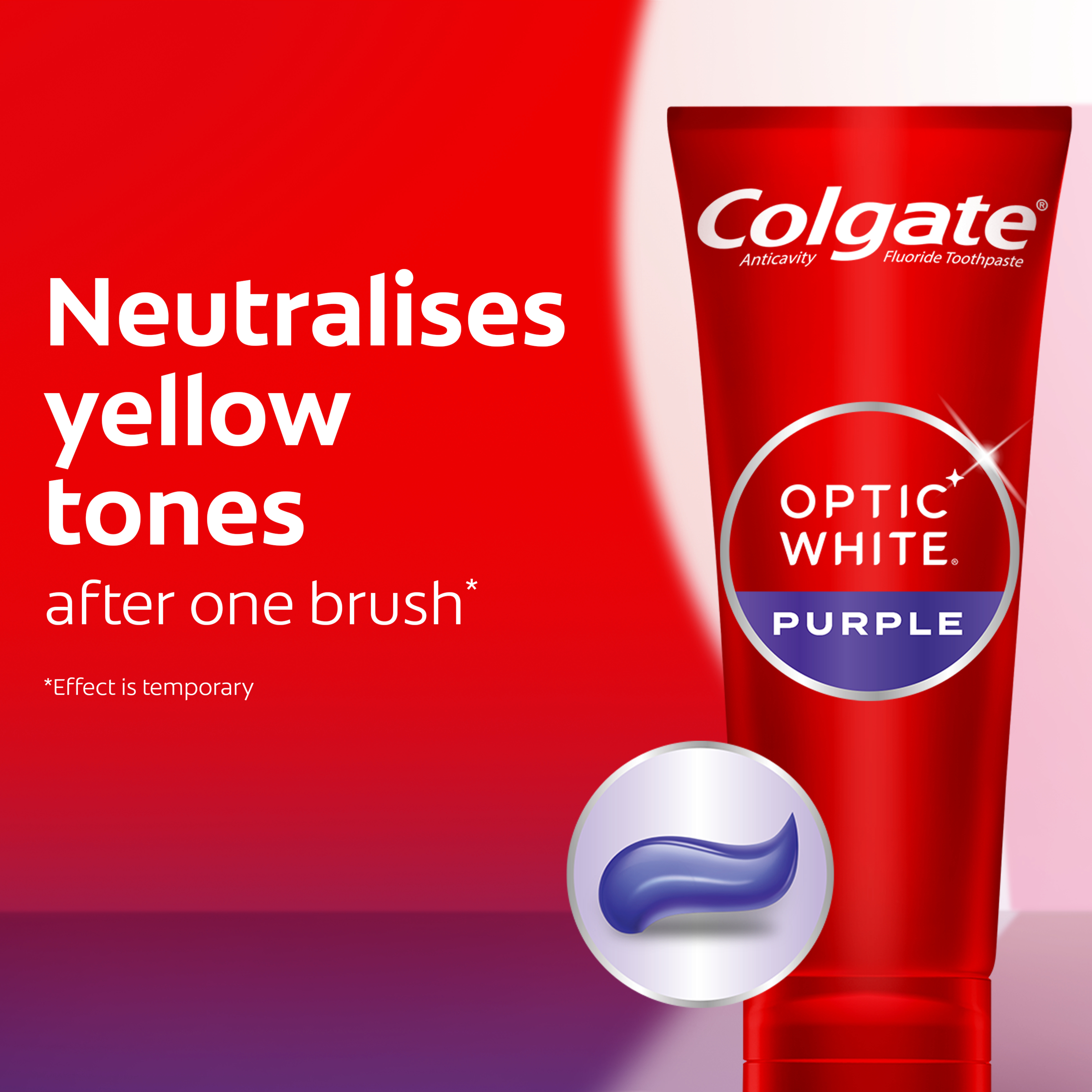Colgate Toothpaste Optic White Purple 100g - Image 3