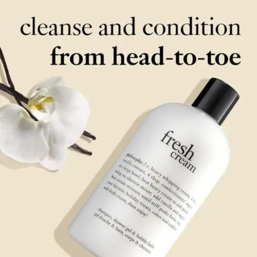 Philosophy Fresh Cream Shampoo, Bath And Shower Gel 480ml - Image 2