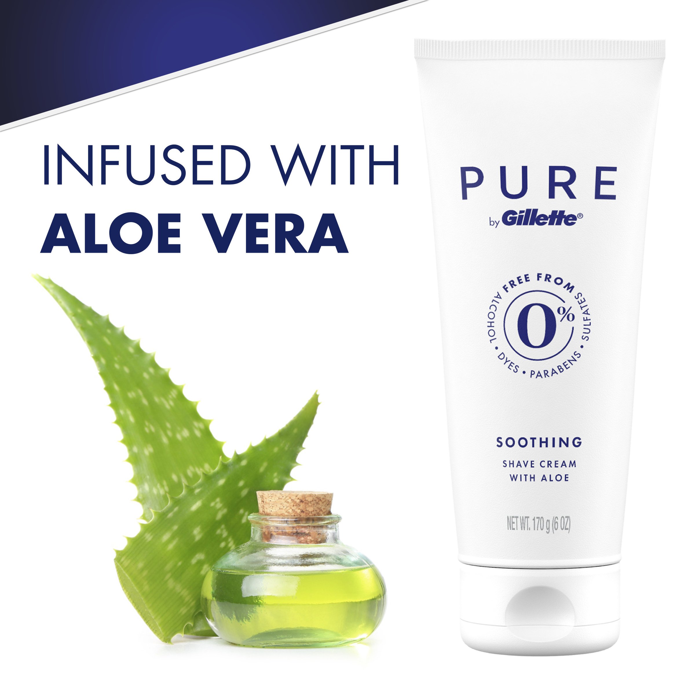 Gillette Pure Shave Cream 170g - Image 3