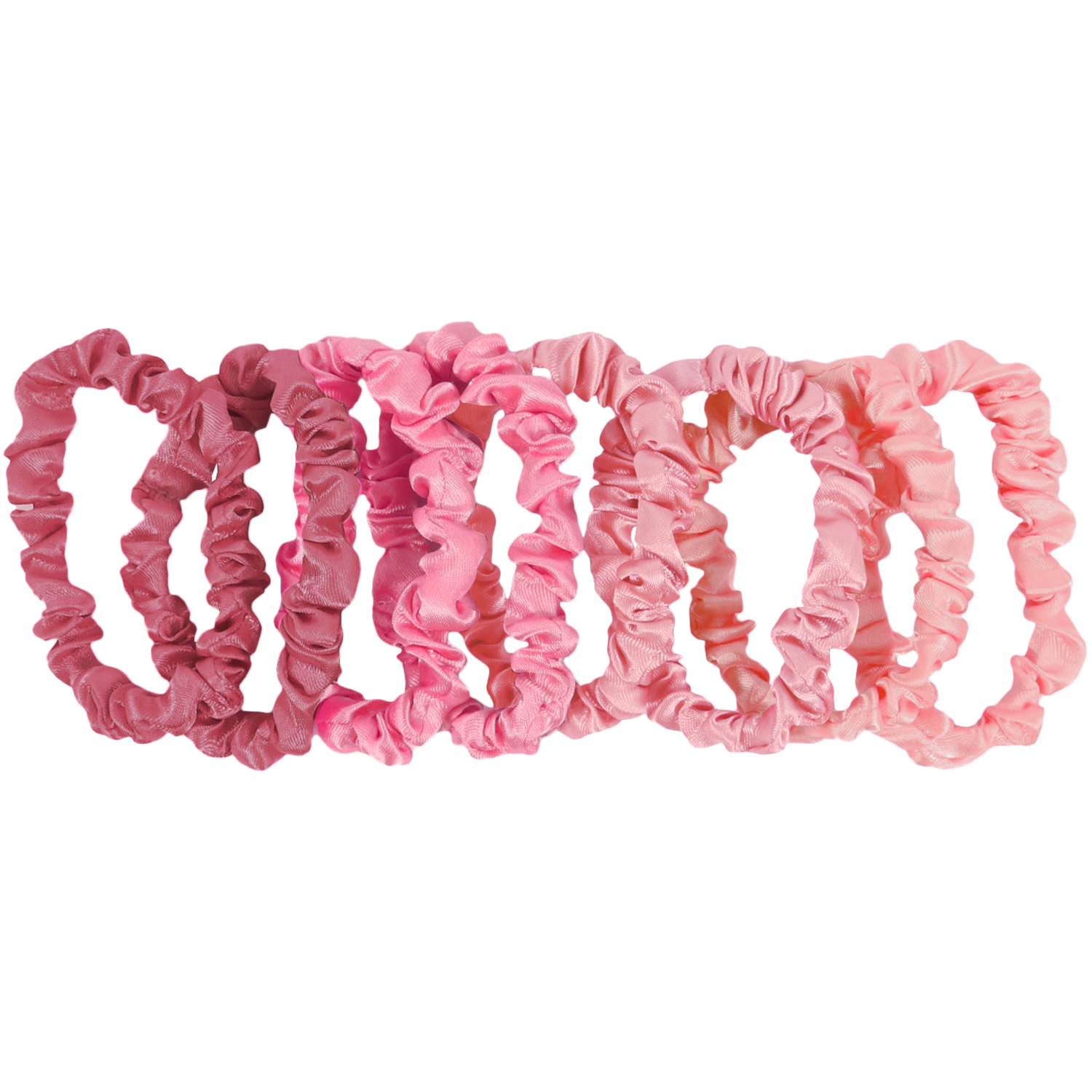 Wicked Sista Slim Satin Scrunchie Set Pink 8 piece - Image 2