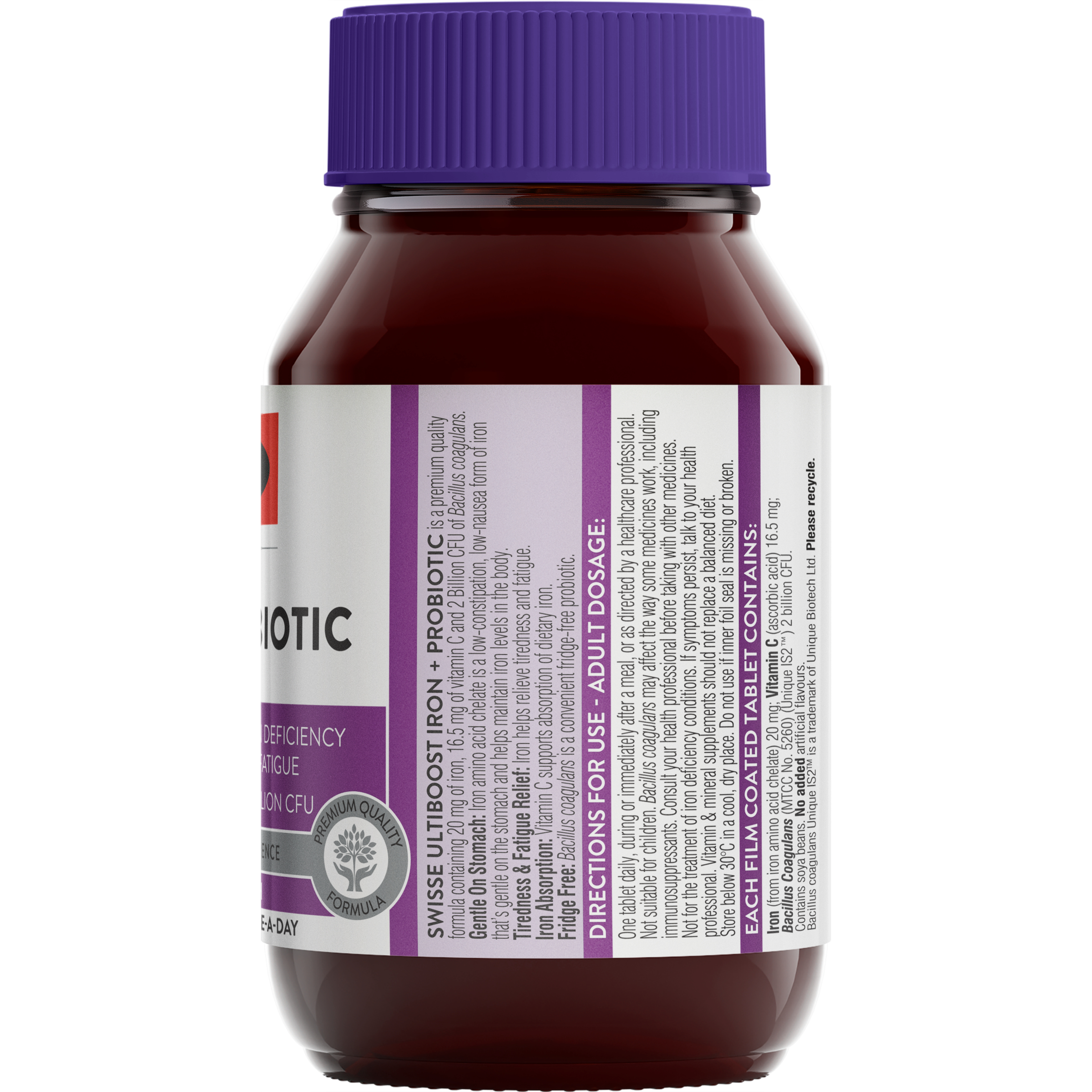 Swisse Ultiboost Iron + Probiotic 30 tablets - Image 2
