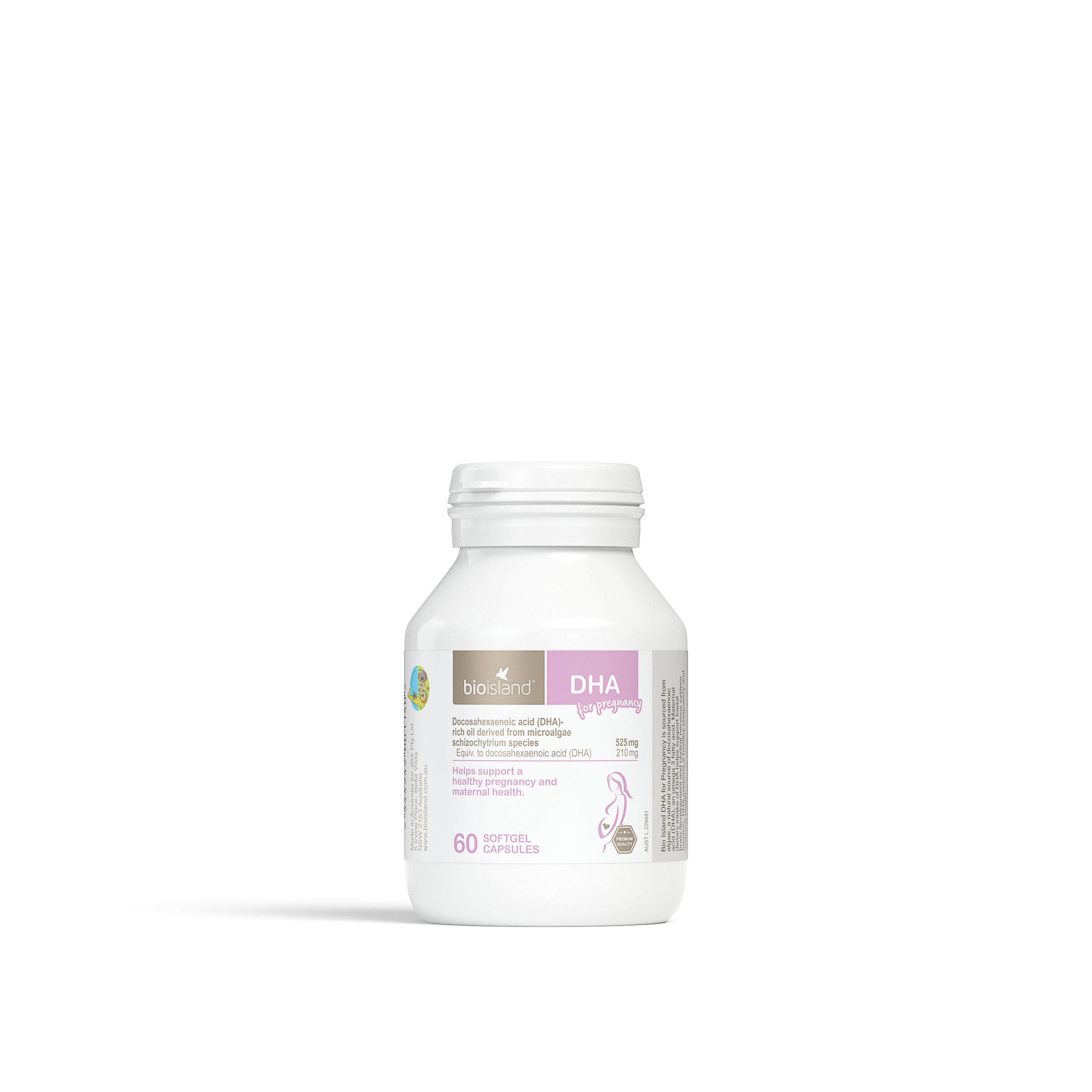 Bio Island DHA For Pregnancy 60 soft gel capsules - Image 1