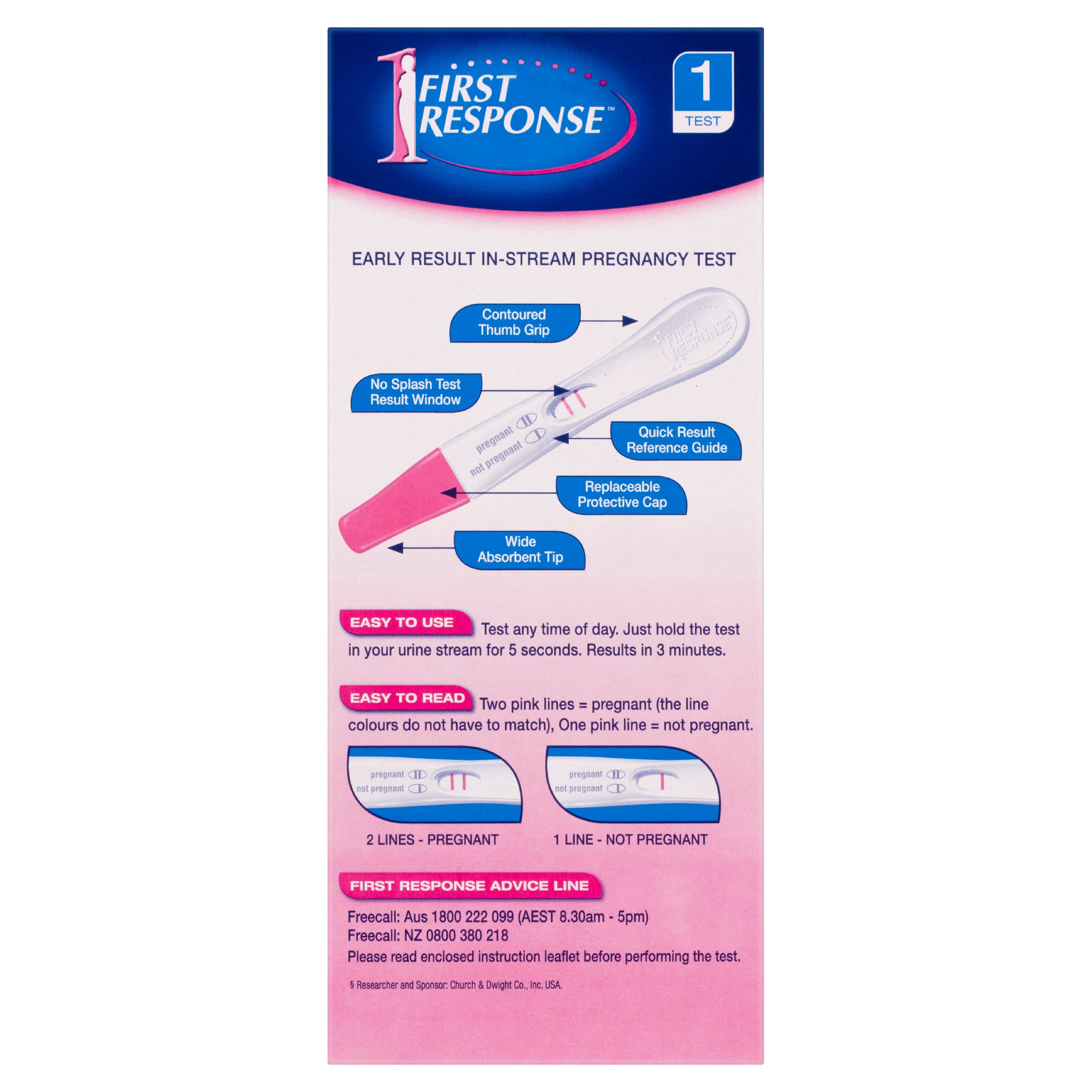 First Response Pregnancy Test In-Stream 1 pack - Image 2