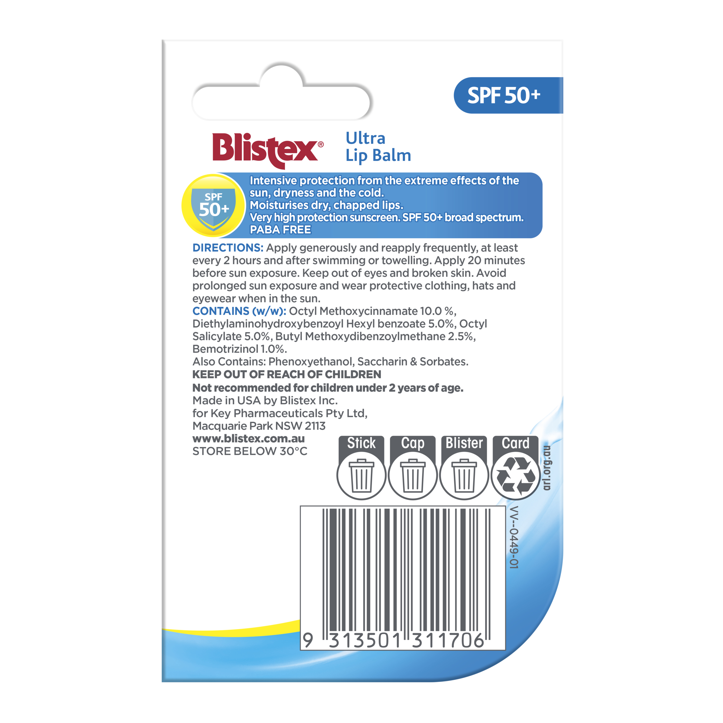 Blistex Ultra Lip Balm SPF50+ 4.25g - Image 2