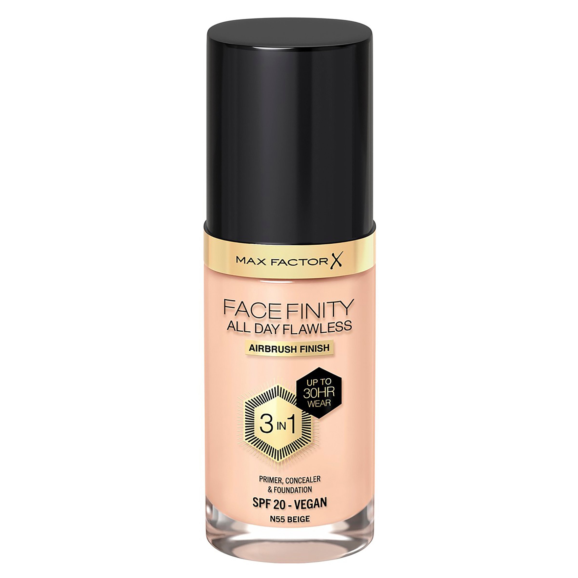 Max Factor Facefinity All Day Flawless D5 Free Foundation Beige 55 - Image 1