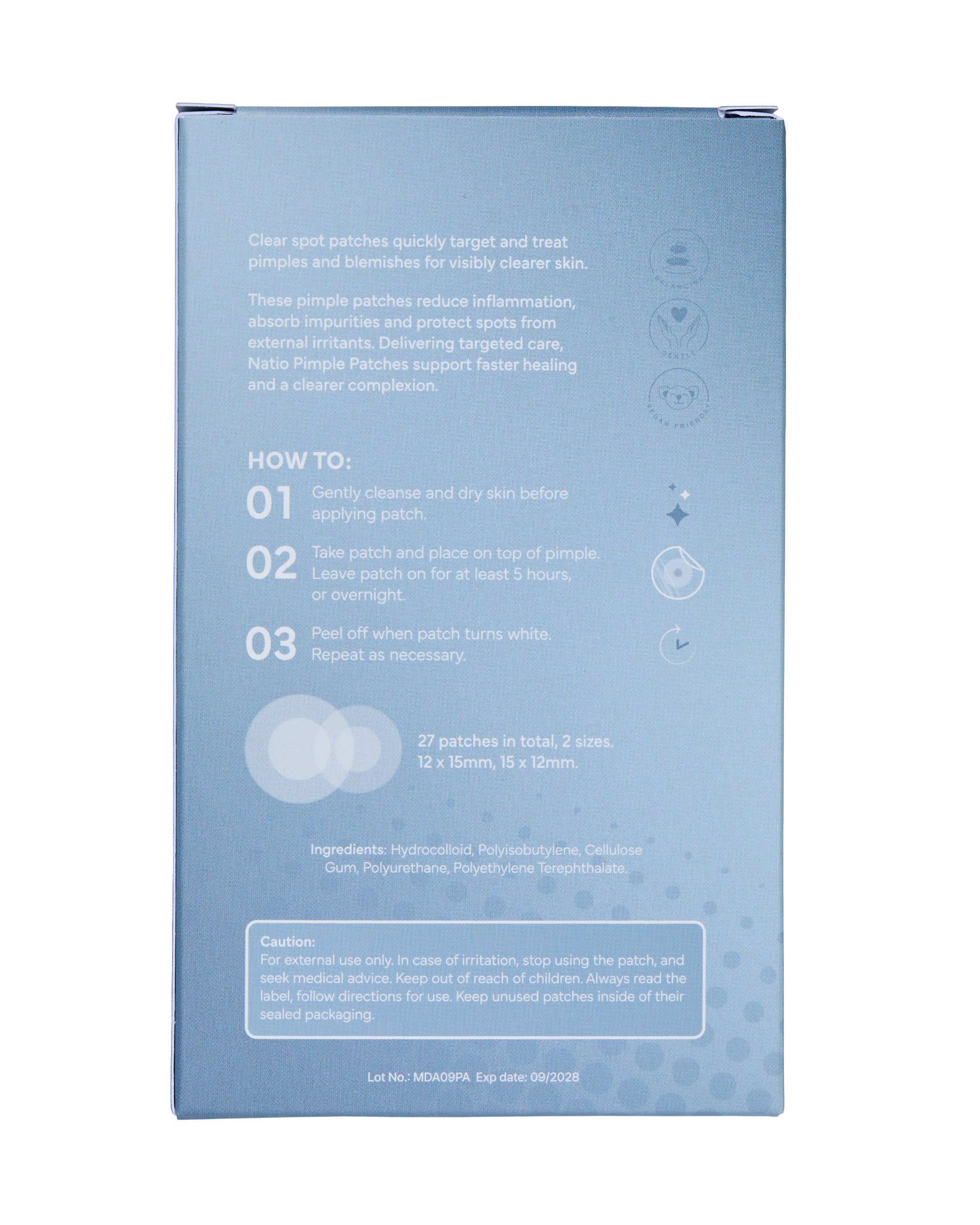 Natio Clear Pimple Patch Kit 27 patches - Image 2