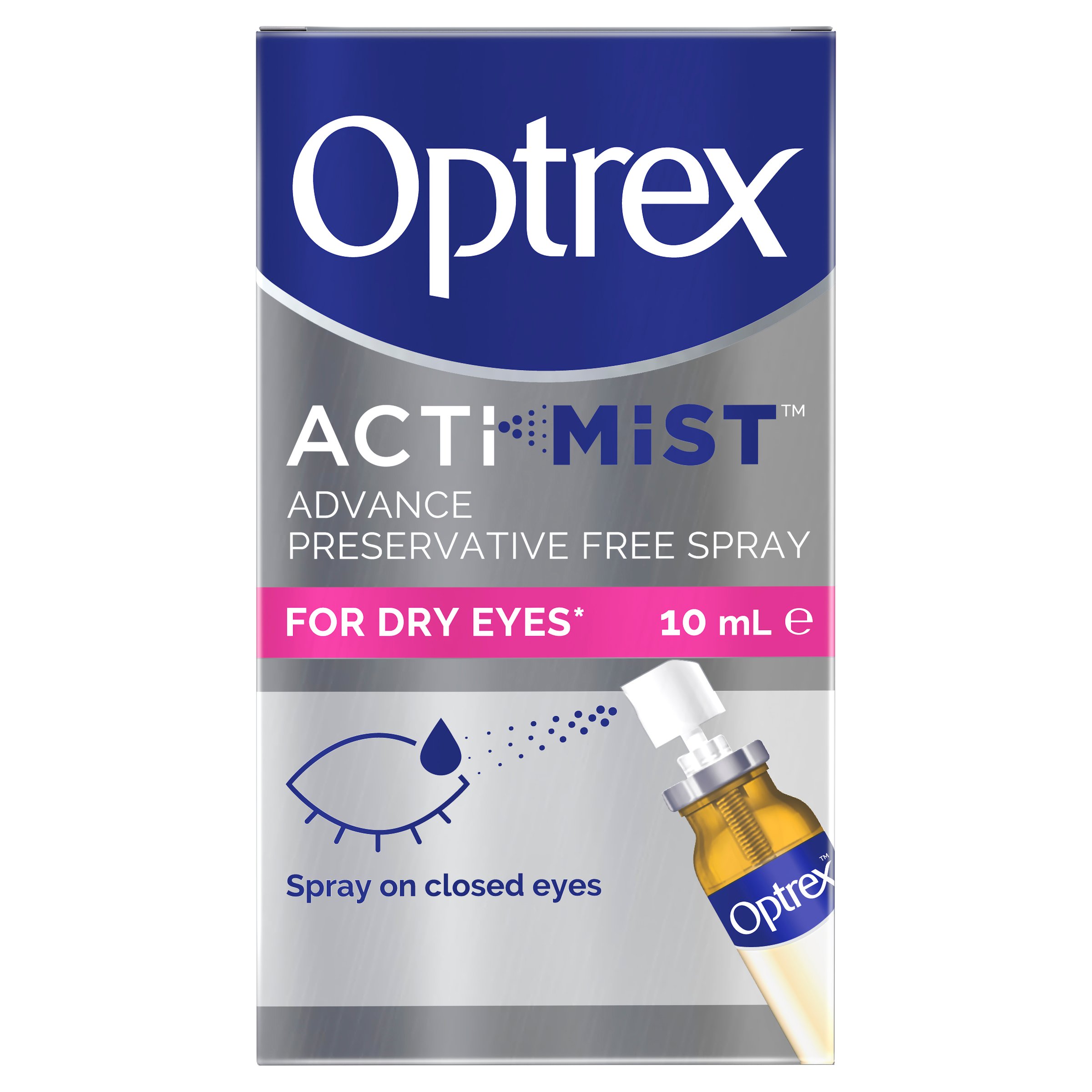 Optrex ACTiMIST Advance Preservative Free Eye Spray 10ml - Image 1