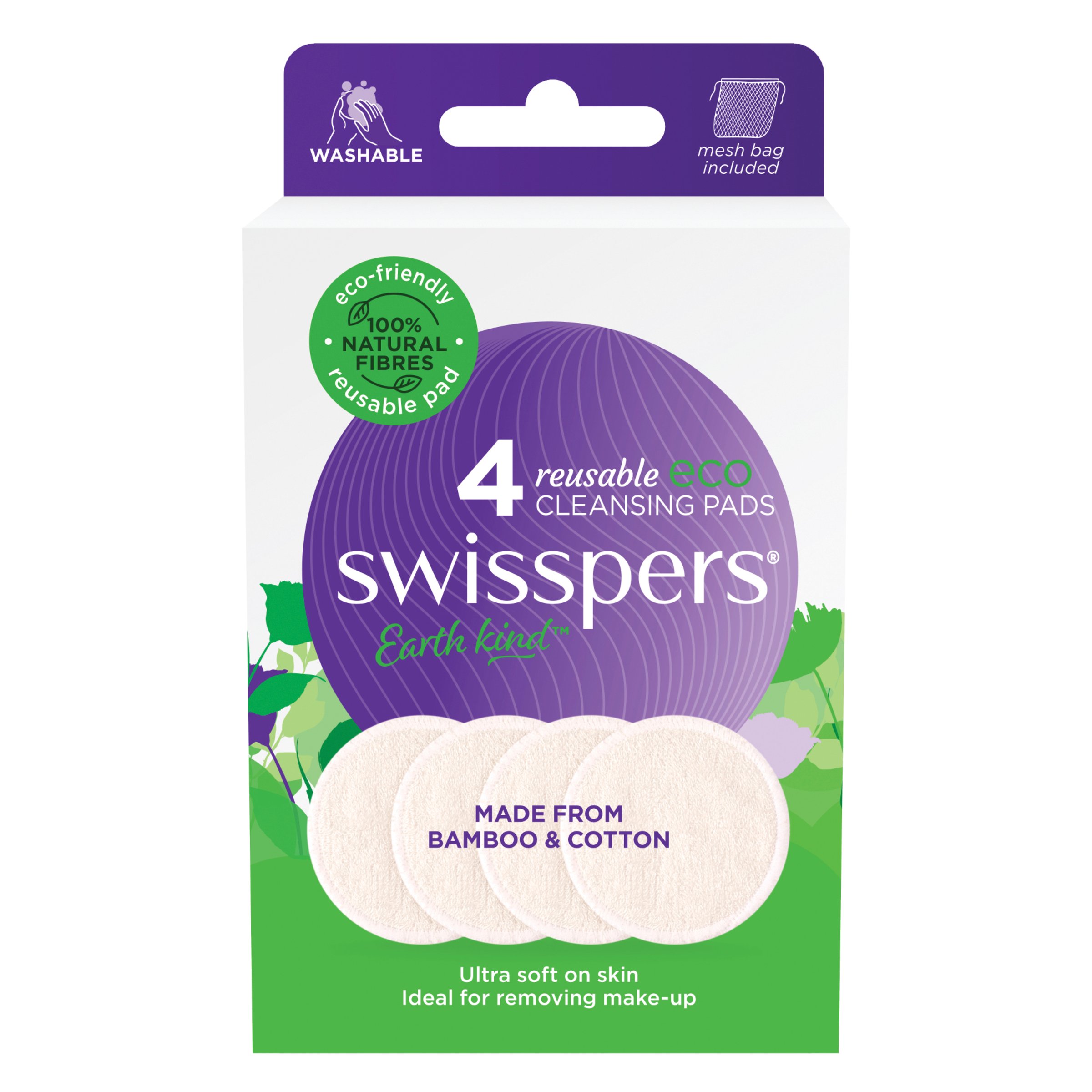 Swisspers Reusable Eco Cleansing Pads 4 pack - Image 1