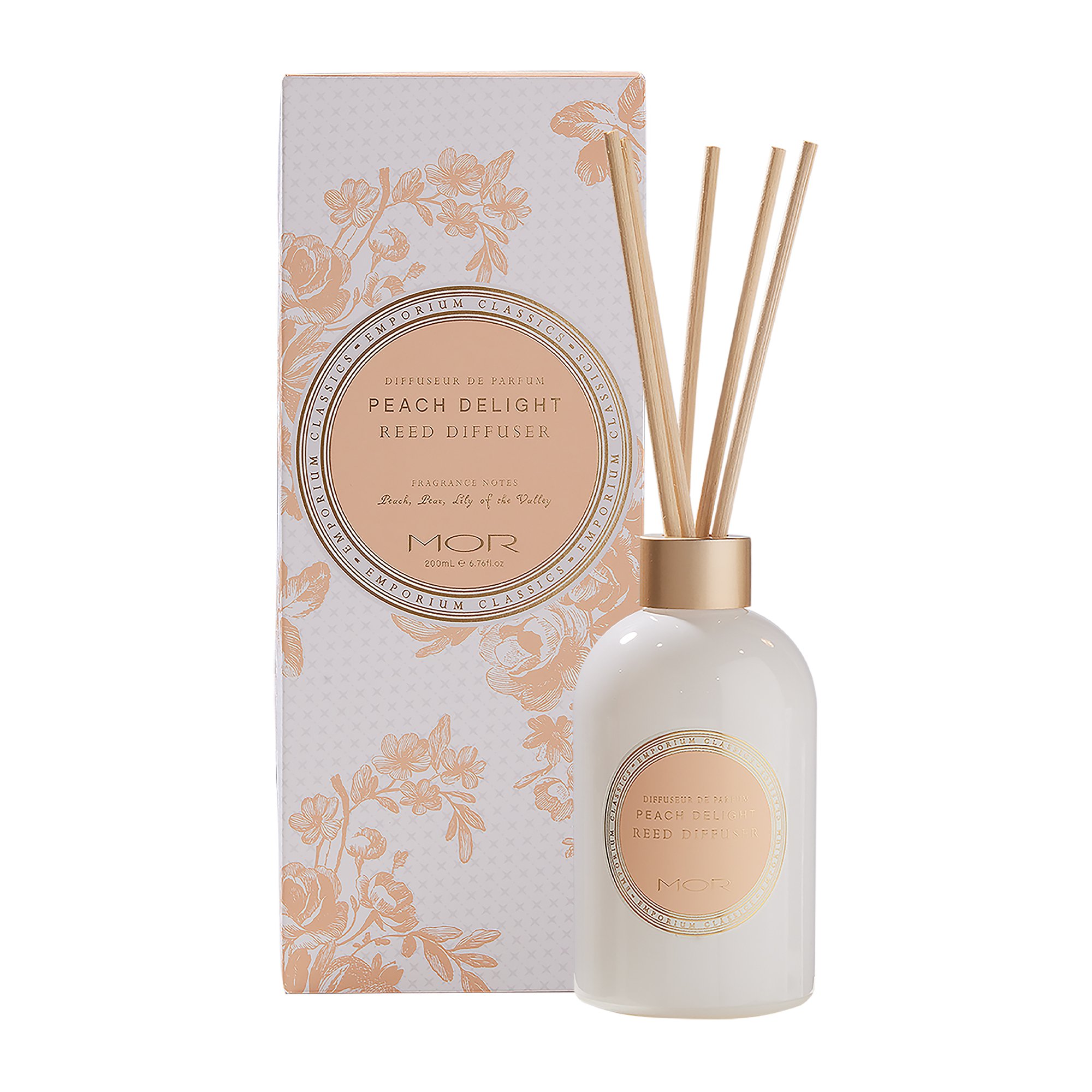 MOR Emporium Classics Peach Delight Reed Diffuser 200ml - Image 1