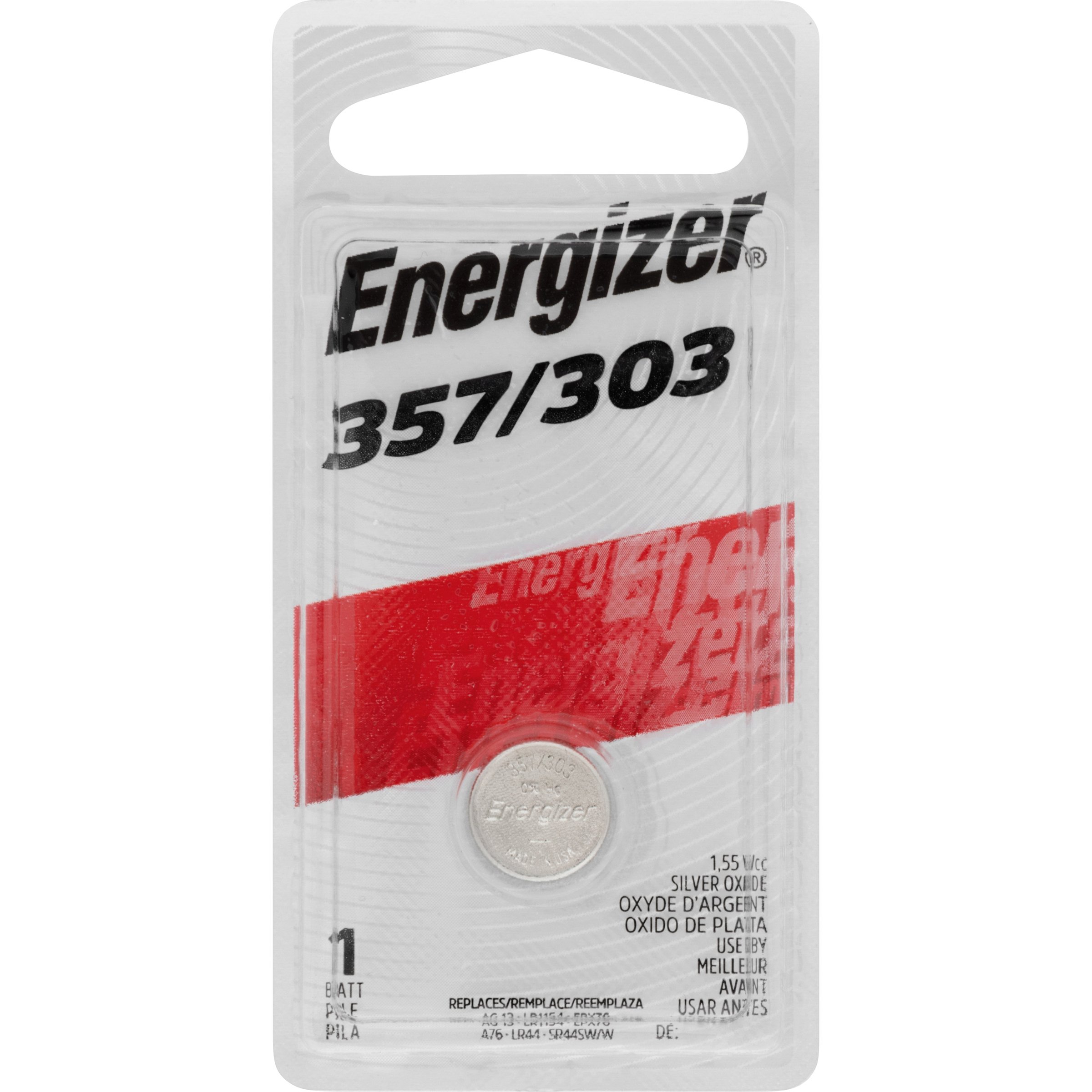 Energizer Watch 1.55 Volt Battery 357/303 - 1 each