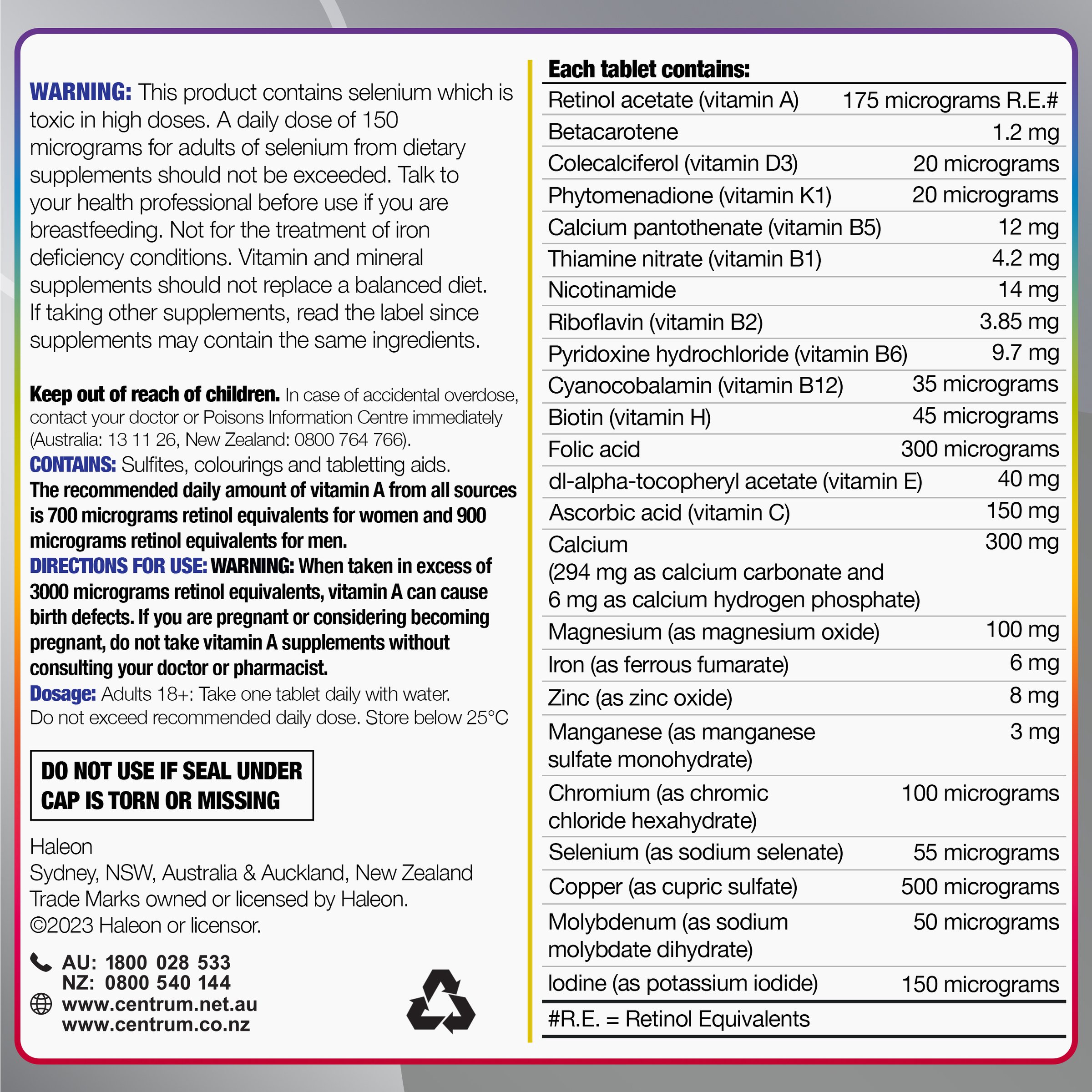 Centrum For Women 50+ - 60 tablets - Image 4