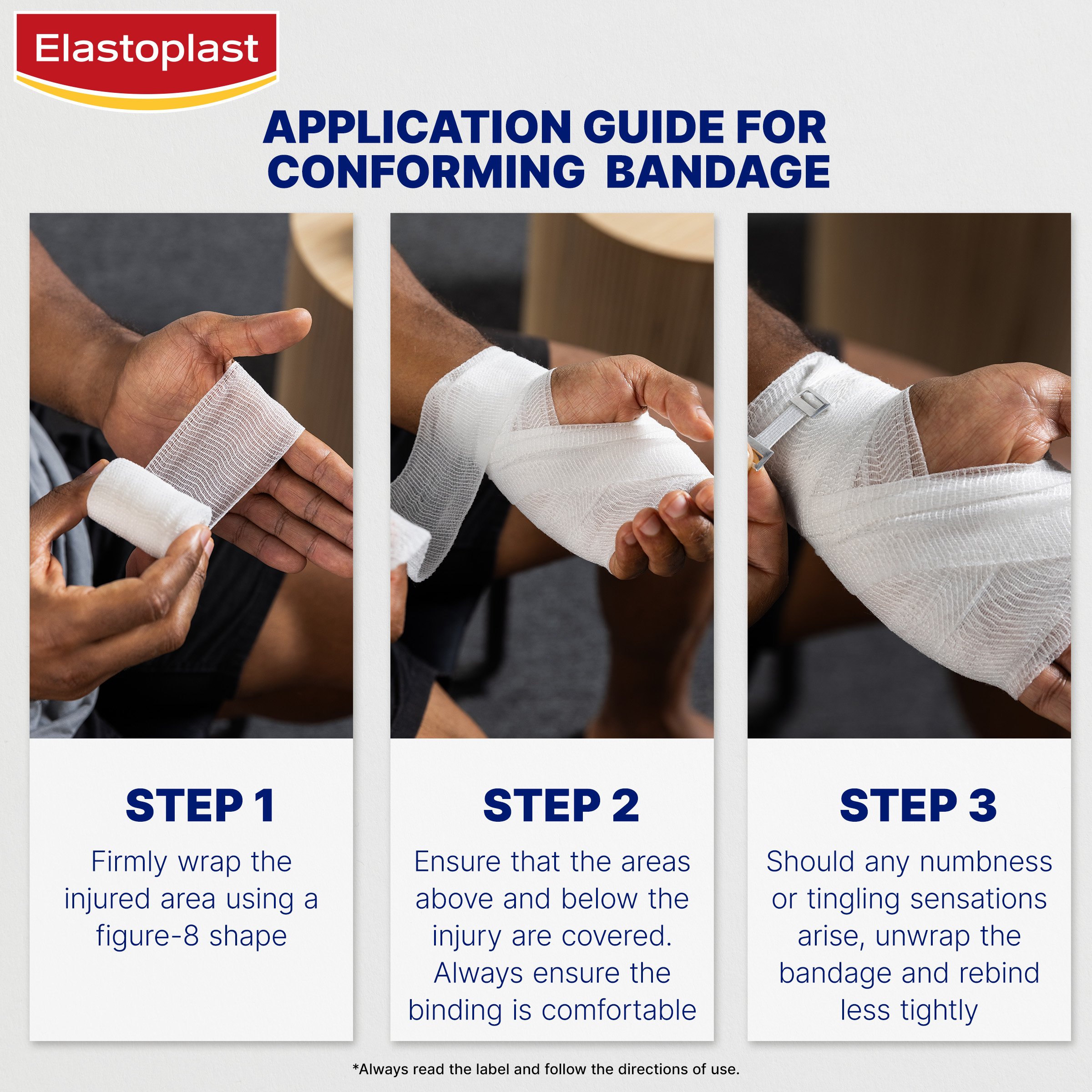 Elastoplast Conforming Bandage 8cm X 2m 1 each - Image 6