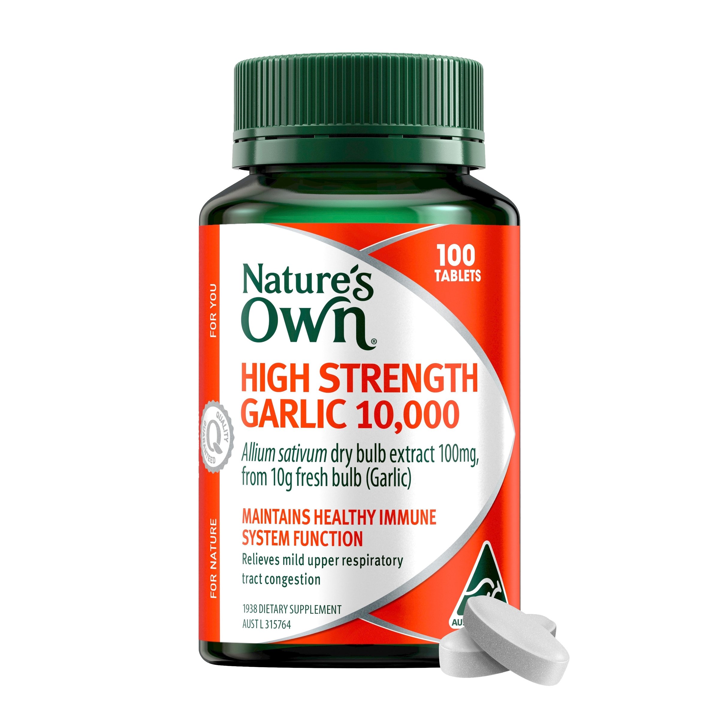 Nature's Own High Strength Garlic 10,000mg - 100 tablets - Image 6