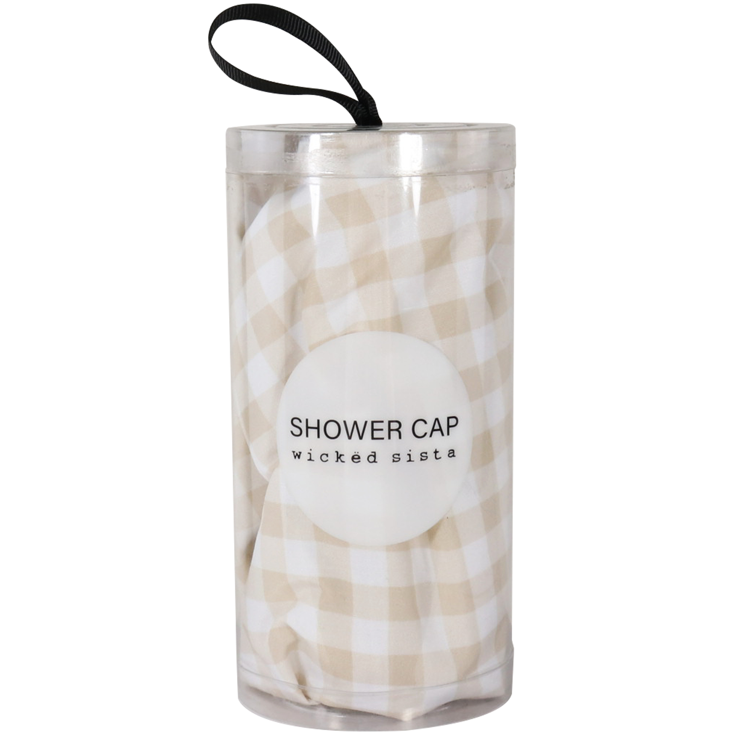 Wicked Sista Shower Cap In Gift Cylinder Classic Gingham 1 each - Image 2