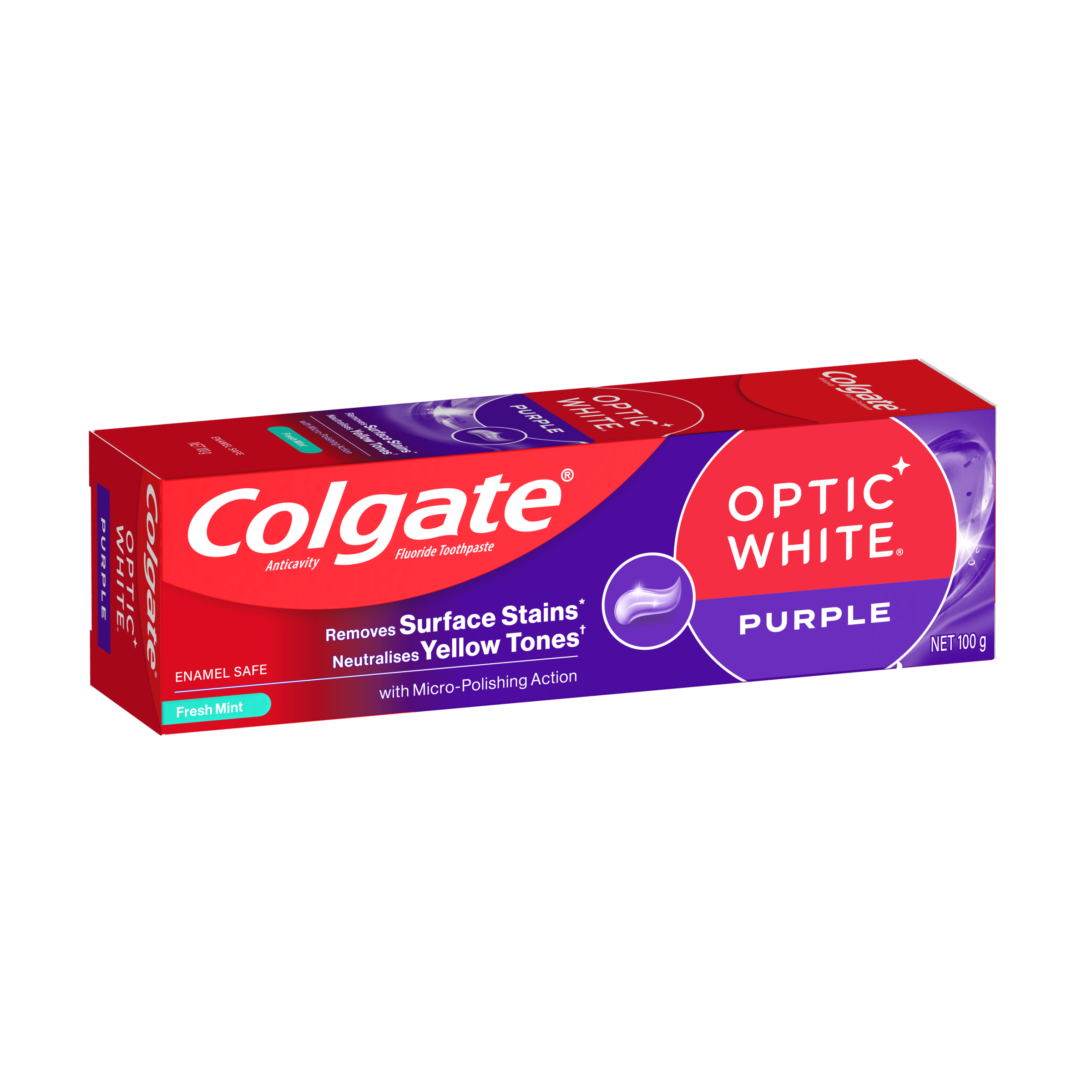 Colgate Toothpaste Optic White Purple 100g - Image 1