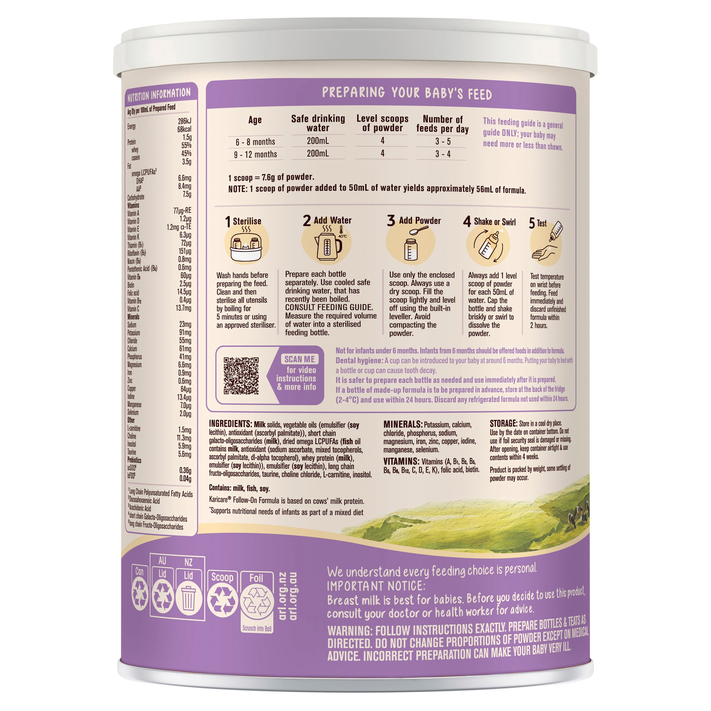 Karicare Plus 2 Follow On Formula From 6 Months 900g - Image 2