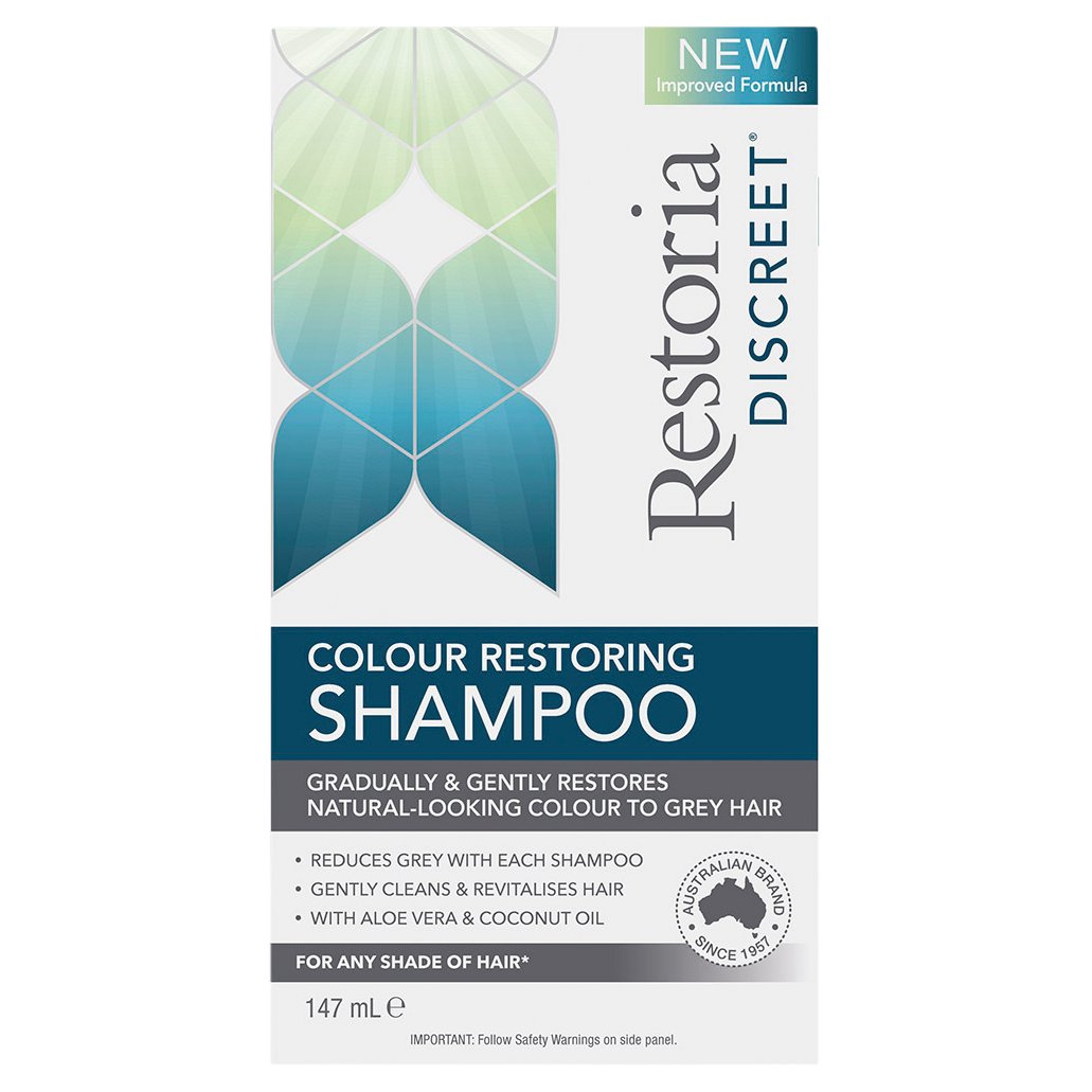 Restoria Discreet Shampoo Dark Brown Black 147ml - Image 1