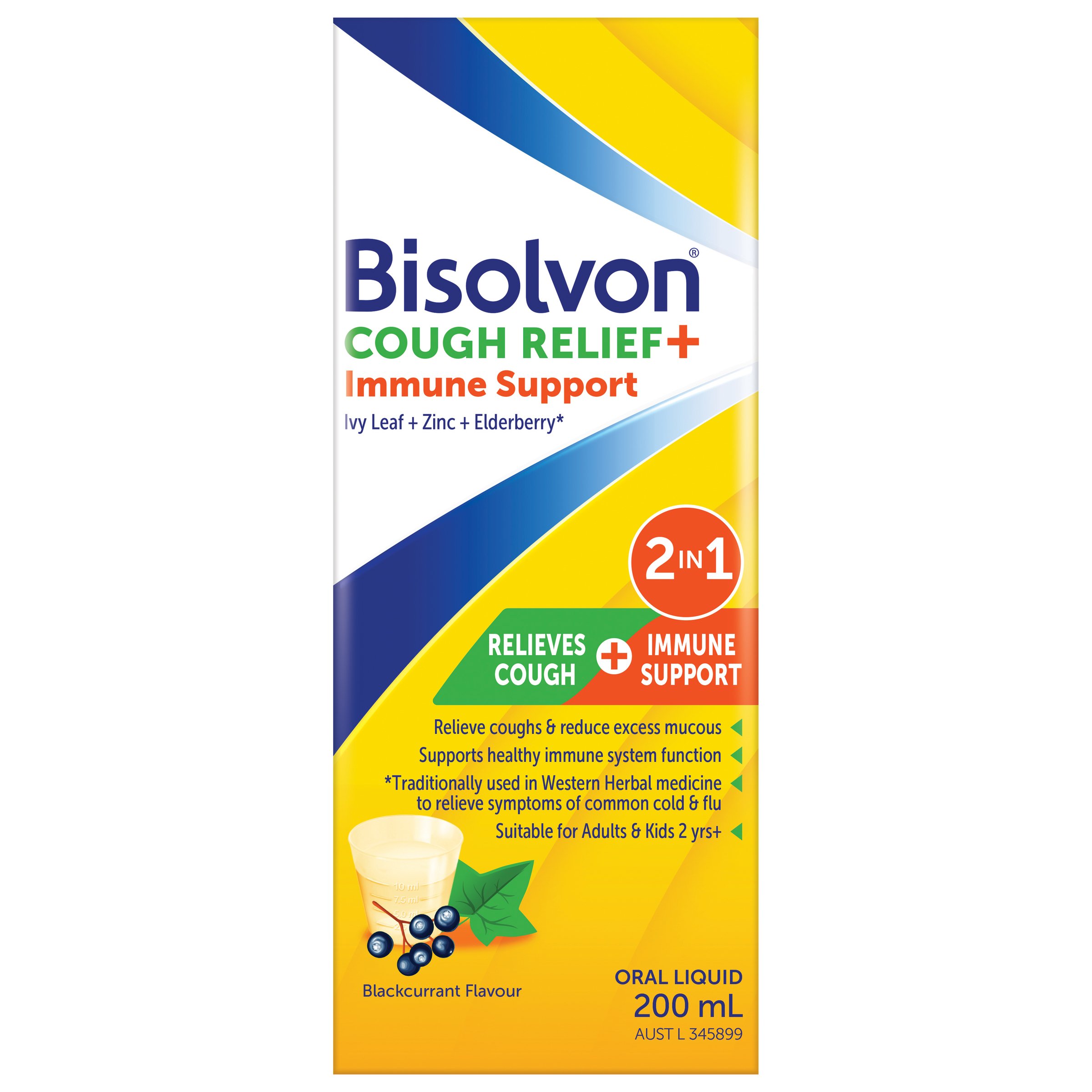 Bisolvon Cough Relief + Immune Support 200ml - Image 1