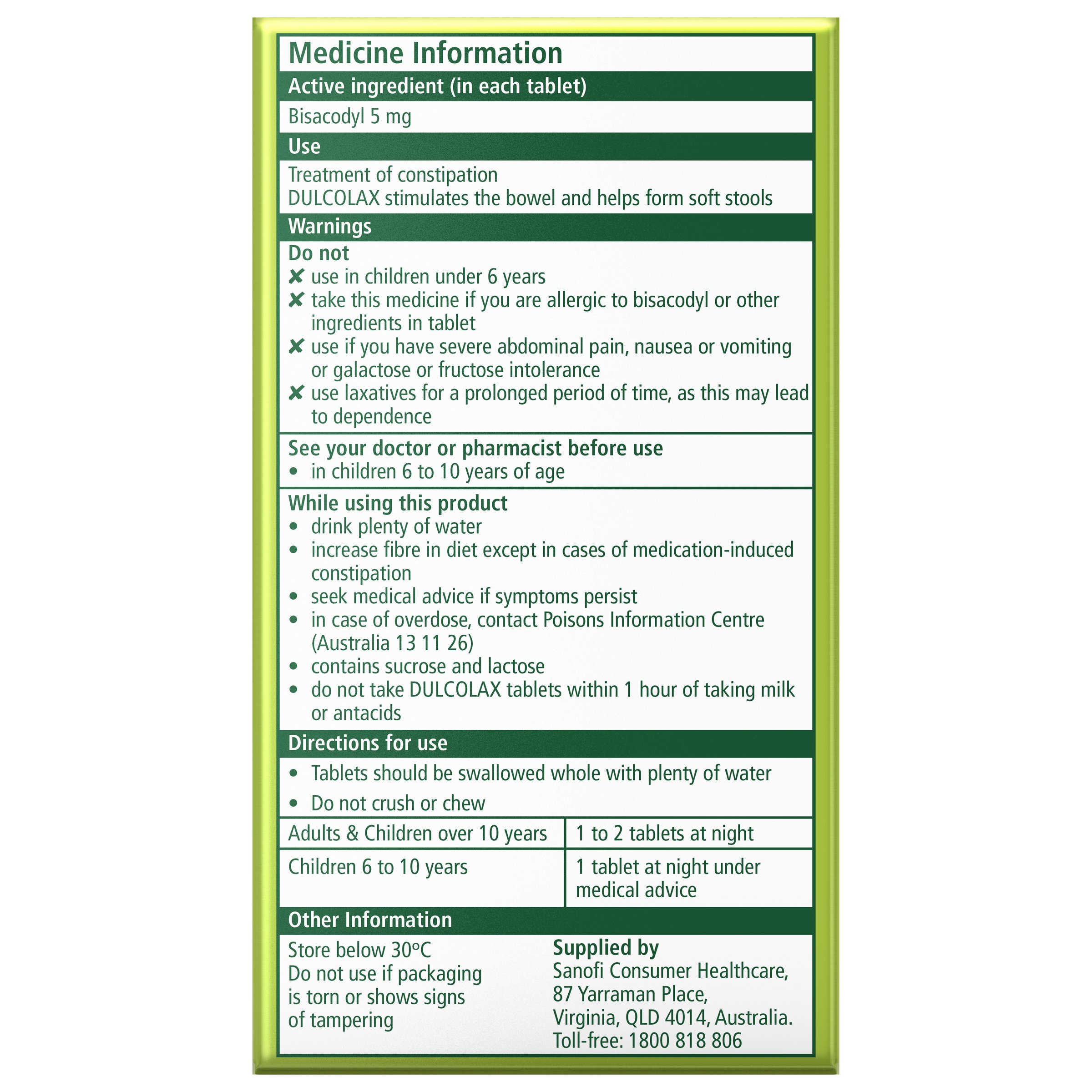 Dulcolax 5mg - 200 tablets - Image 2