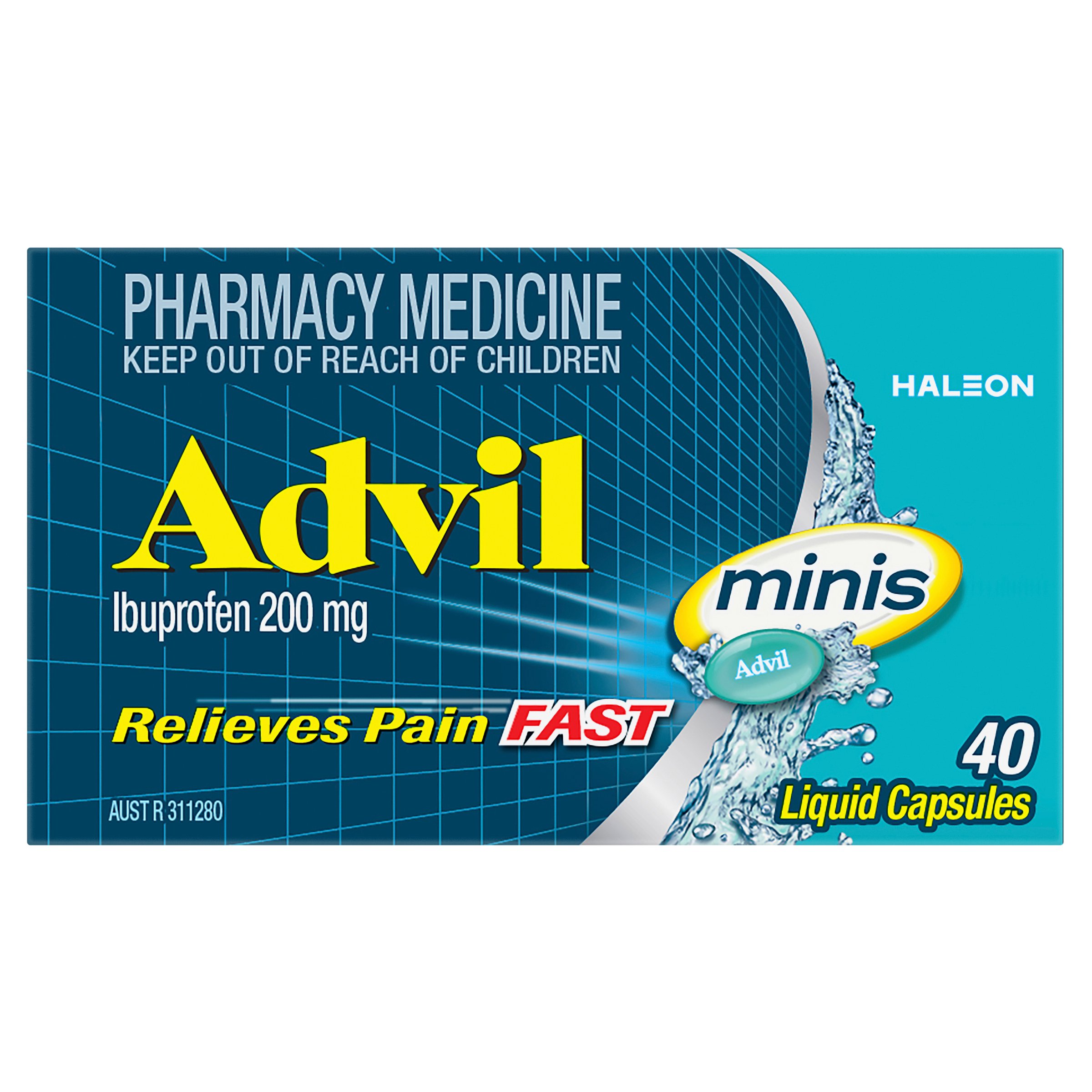 Advil Ibuprofen 200mg Minis 40 liquid capsules - Image 1