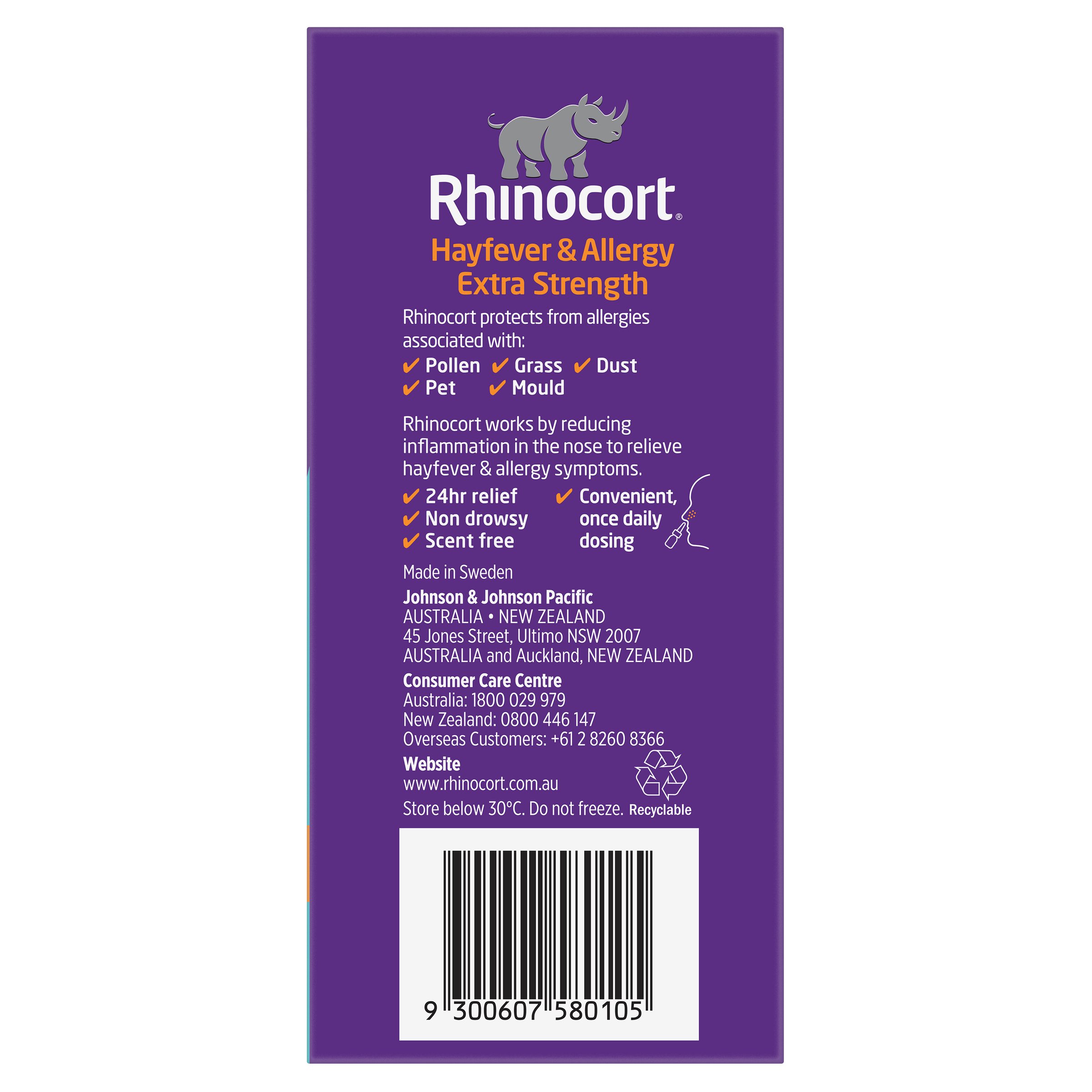 Rhinocort Nasal Spray 64mcg 120 doses - 2 pack - Image 4