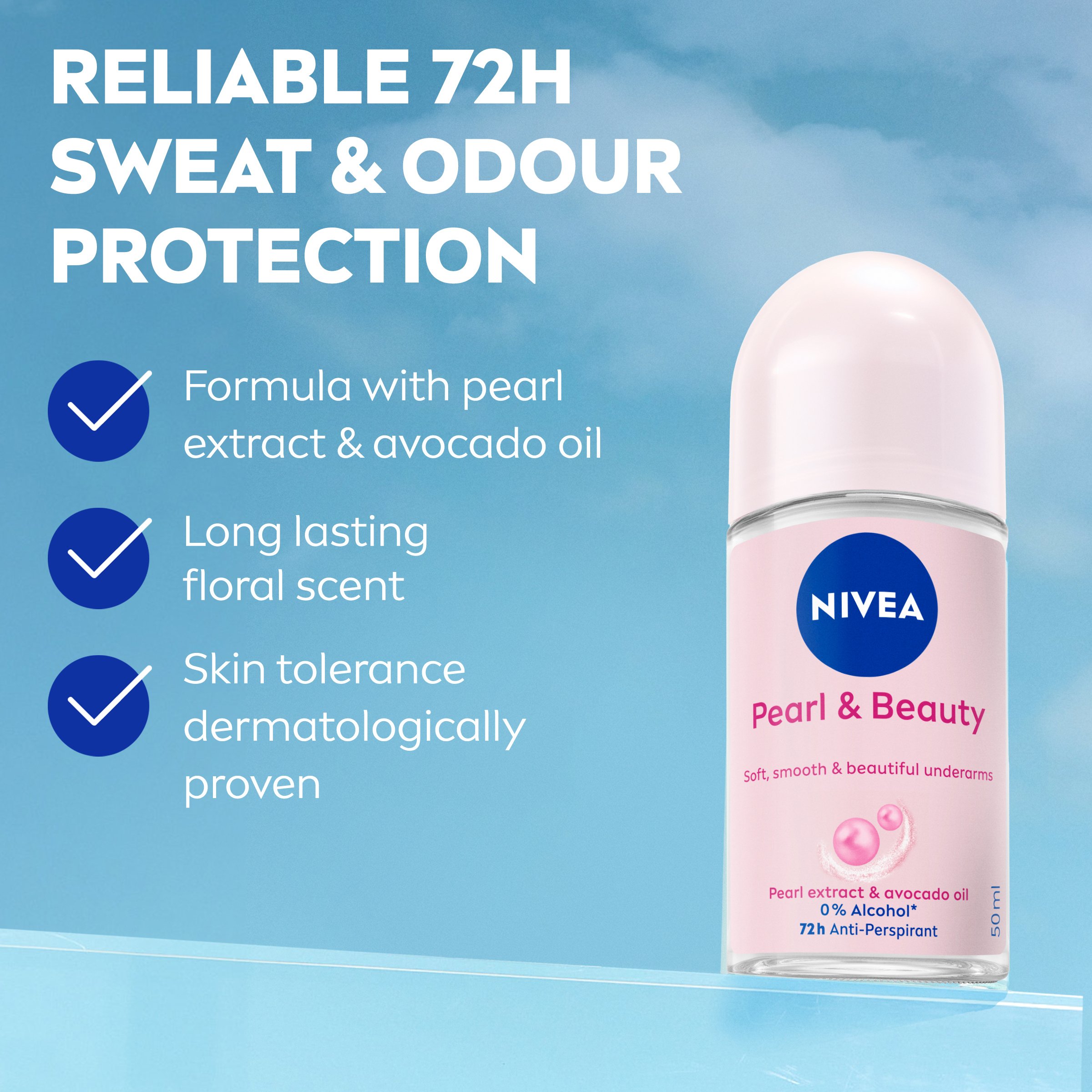 Nivea Deodorant Roll On  Pearl & Beauty 50ml - Image 5